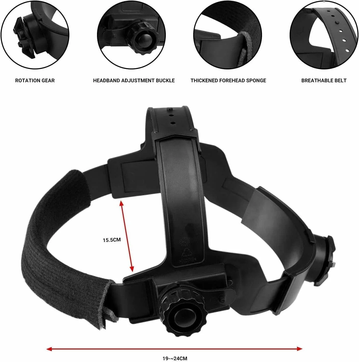 ماسک جوشکاری اتوماتیک YOUWE7 با قابلیت تنظیم و تیرگی خودکار، کلاه جوشکاری رنگ واقعی با انرژی خورشیدی، محدوده سایه گسترده 19-24 سانتی متر برای جوشکاری تیگ، میگ، آرک، برش پلاسما و سنگ زنی (فیلم محافظ * 10)