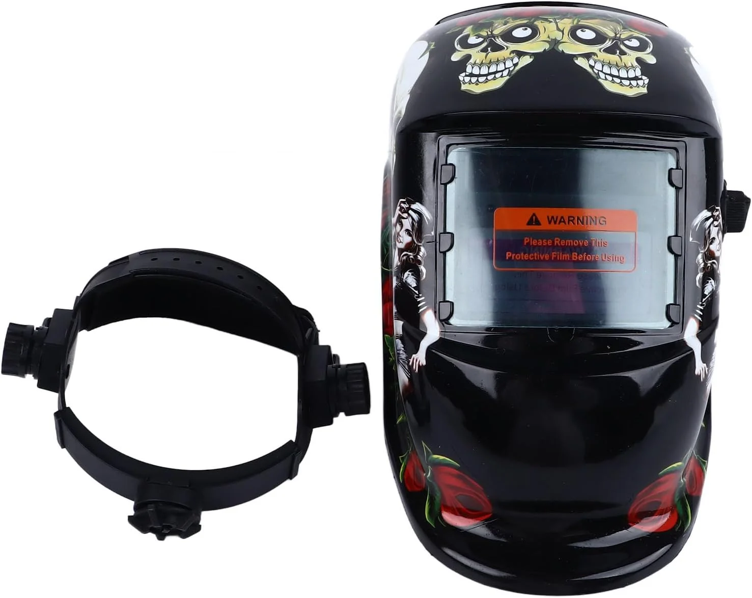 ماسک جوشکاری اتوماتیک Cryfokt، کلاه جوشکاری رنگی با انرژی خورشیدی و دید بزرگ، کلاه با محدوده سایه گسترده و سیاهی قابل تنظیم برای جوشکار آرگون