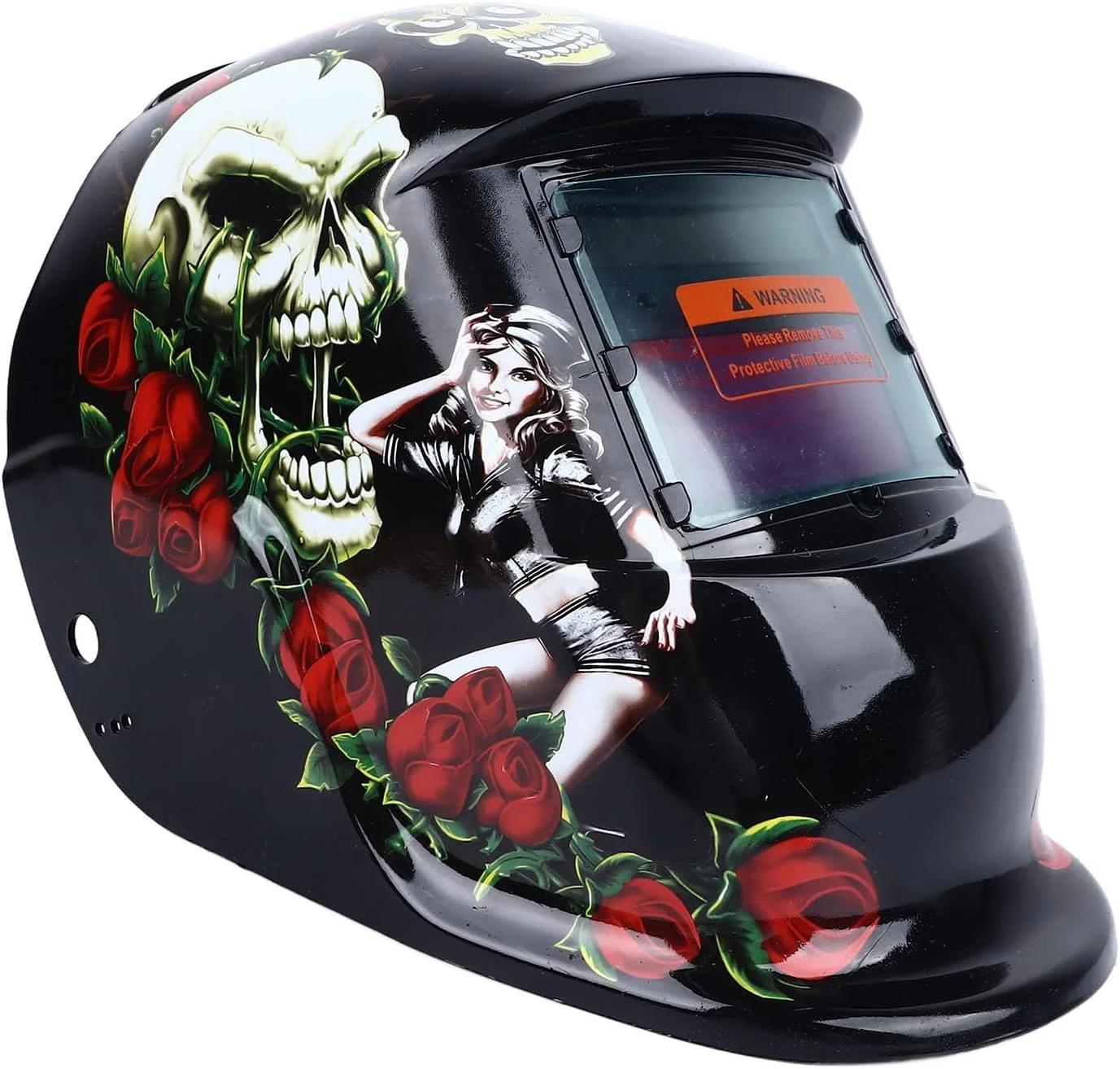 ماسک جوشکاری اتوماتیک Cryfokt، کلاه جوشکاری رنگی با انرژی خورشیدی و دید بزرگ، کلاه با محدوده سایه گسترده و سیاهی قابل تنظیم برای جوشکار آرگون