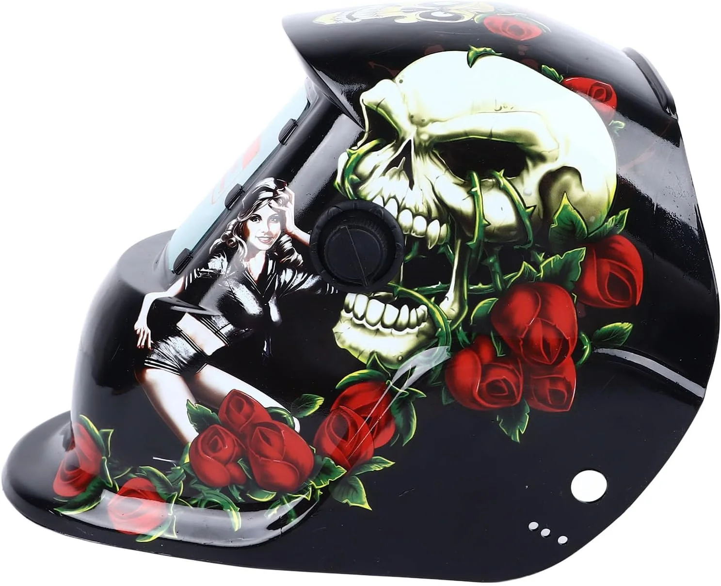 ماسک جوشکاری اتوماتیک Cryfokt، کلاه جوشکاری رنگی با انرژی خورشیدی و دید بزرگ، کلاه با محدوده سایه گسترده و سیاهی قابل تنظیم برای جوشکار آرگون