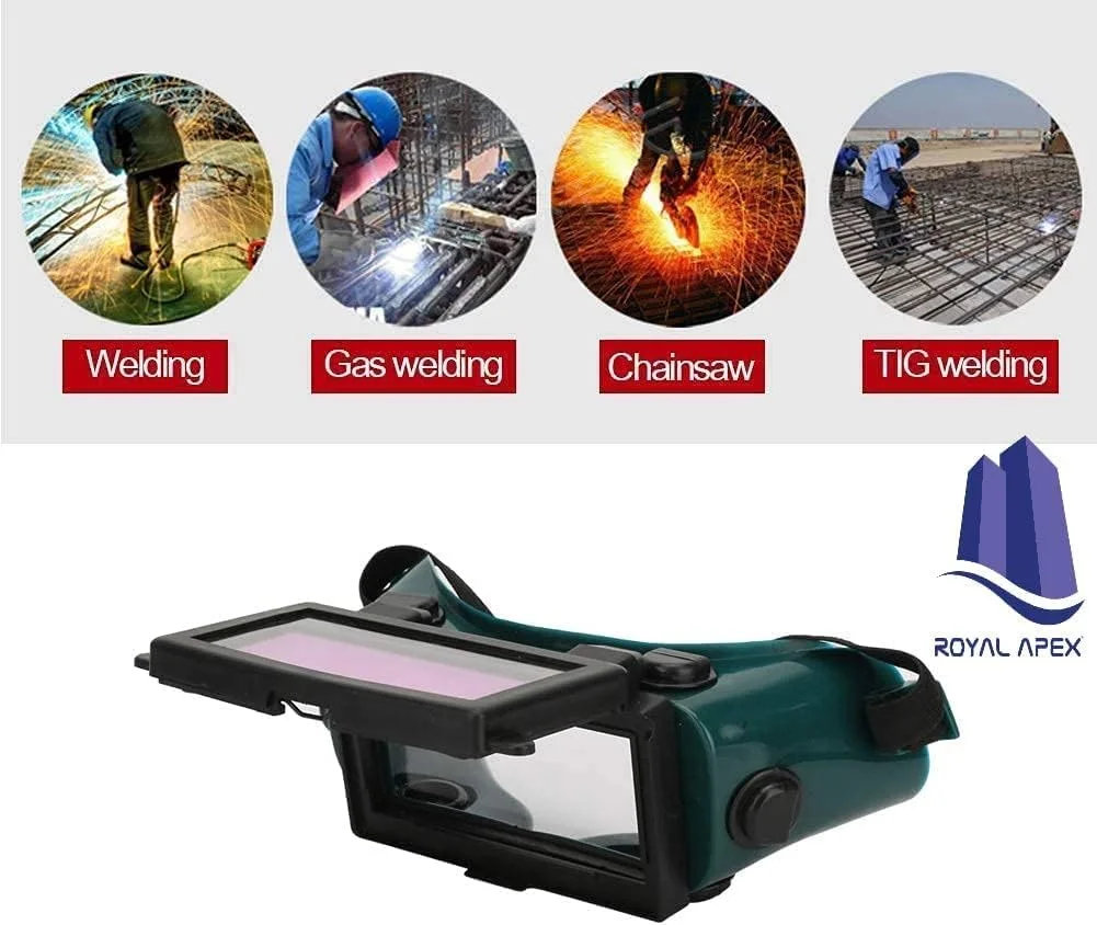 Biella Biellaâ„¢ Welding Safety Goggles, Welder Glasses, Welder Eye Mask, Welding Protective Goggles (Dark Green)