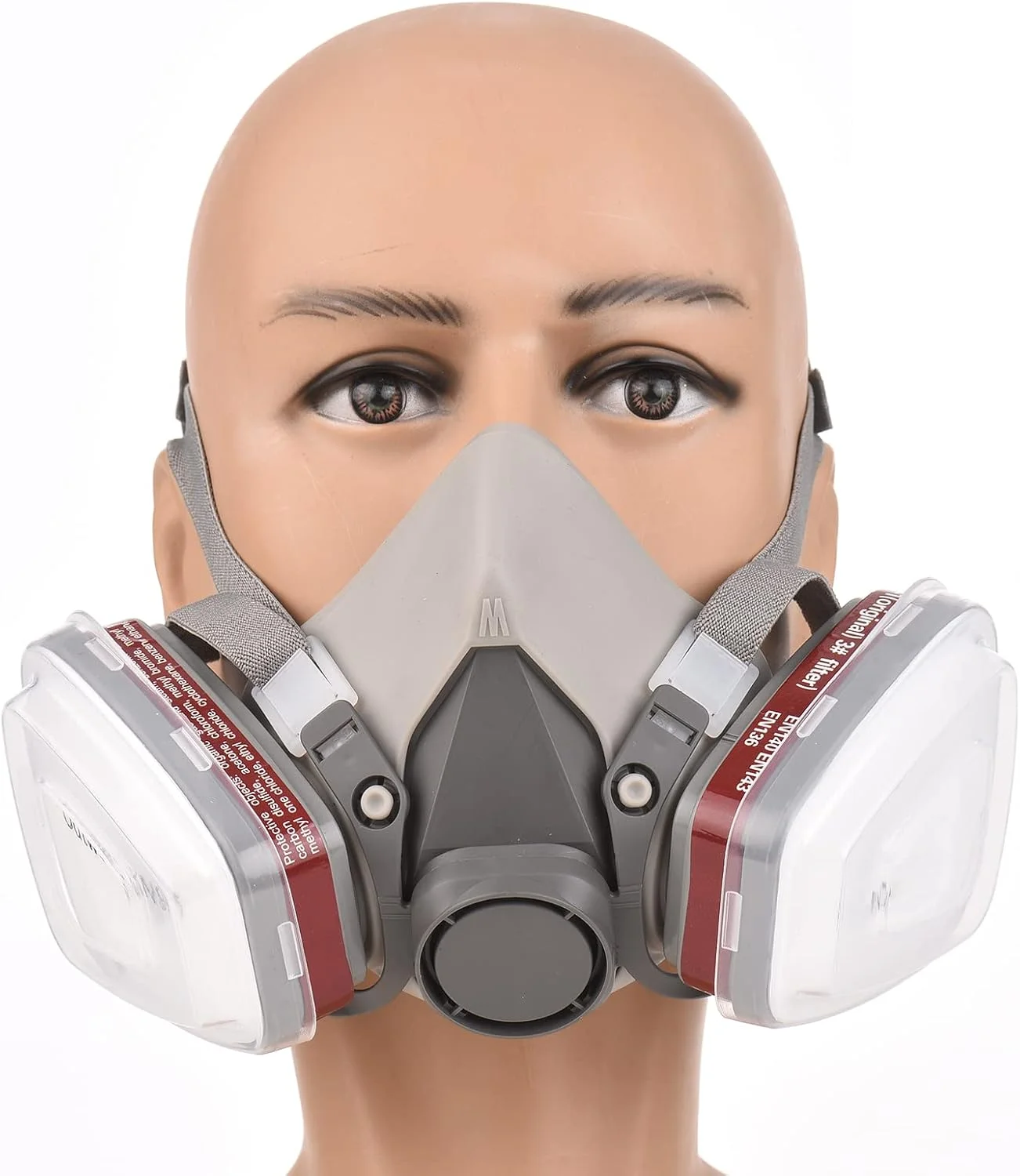 ماسک تنفسی نیم صورت 6200، ماسک گاز قابل استفاده مجدد با عینک ایمنی برای رنگ آمیزی، بخارات آلی، جوشکاری، پولیش، نجاری و سایر محافظت های کاری