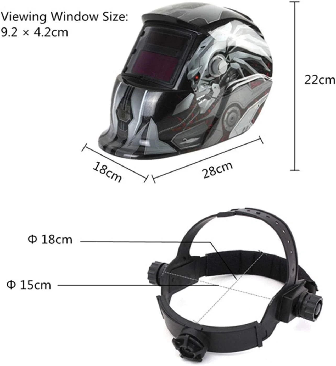 ماسک جوشکاری اتوماتیک LESOLEIL - کلاه جوشکاری با انرژی خورشیدی به همراه 2 لنز جایگزین و 2 سنسور فیلتر سایه قابل تنظیم DIN9-13 برای جوشکاری Mig Tig Arc