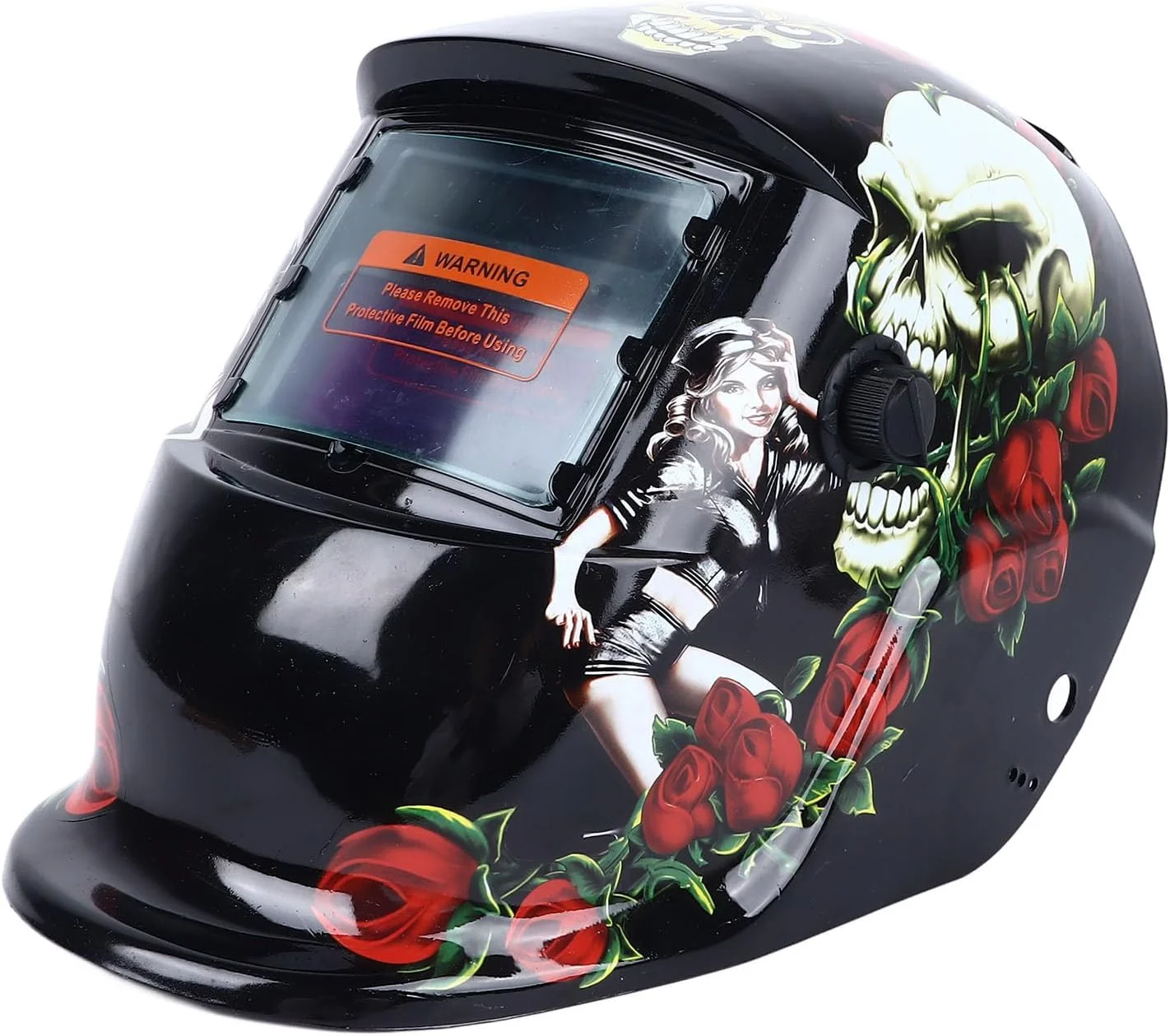 ماسک جوشکاری اتوماتیک Cryfokt، کلاه جوشکاری رنگی با انرژی خورشیدی و دید بزرگ، کلاه با محدوده سایه گسترده و سیاهی قابل تنظیم برای جوشکار آرگون