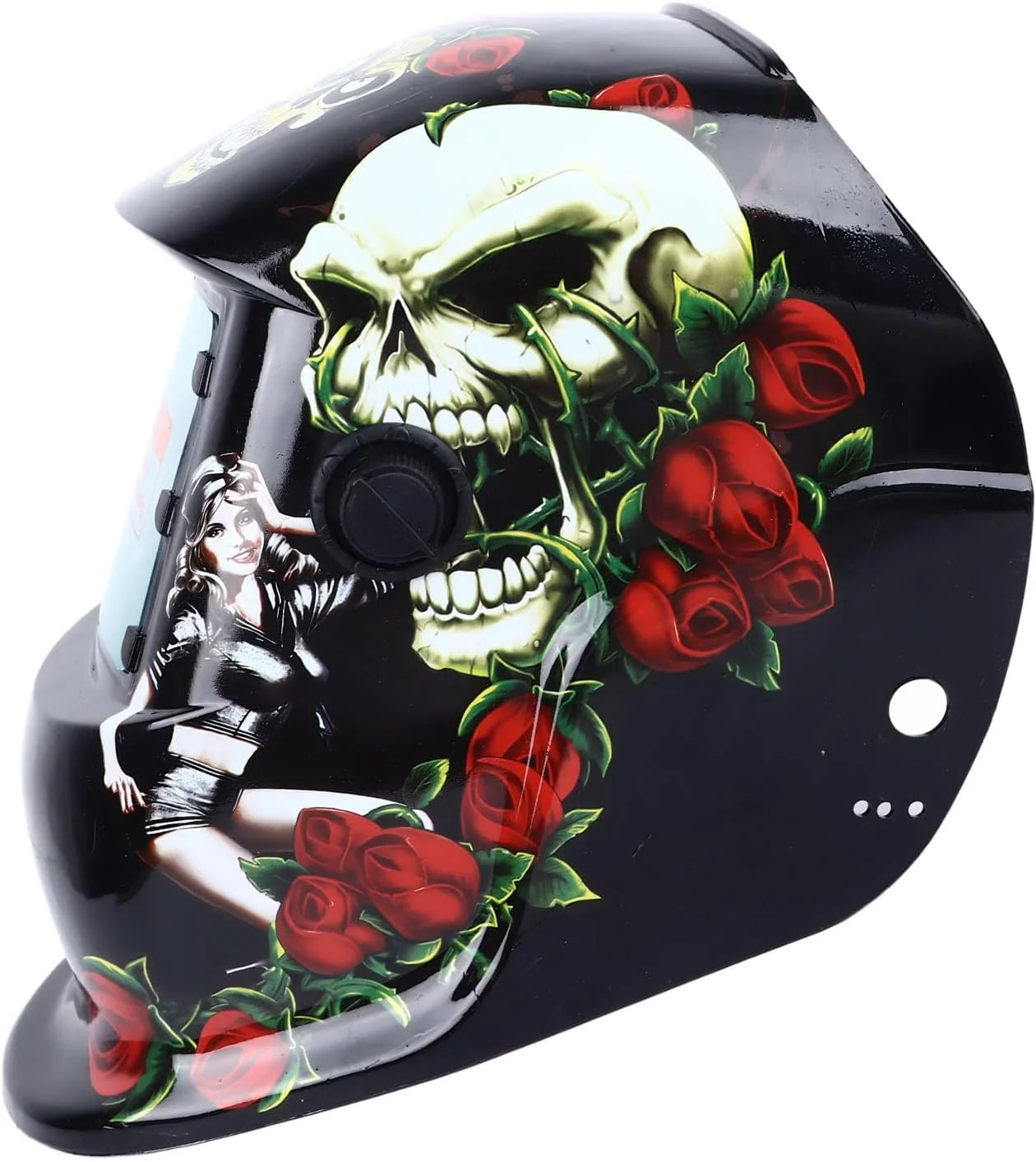 ماسک جوشکاری اتوماتیک Cryfokt، کلاه جوشکاری رنگی با انرژی خورشیدی و دید بزرگ، کلاه با محدوده سایه گسترده و سیاهی قابل تنظیم برای جوشکار آرگون