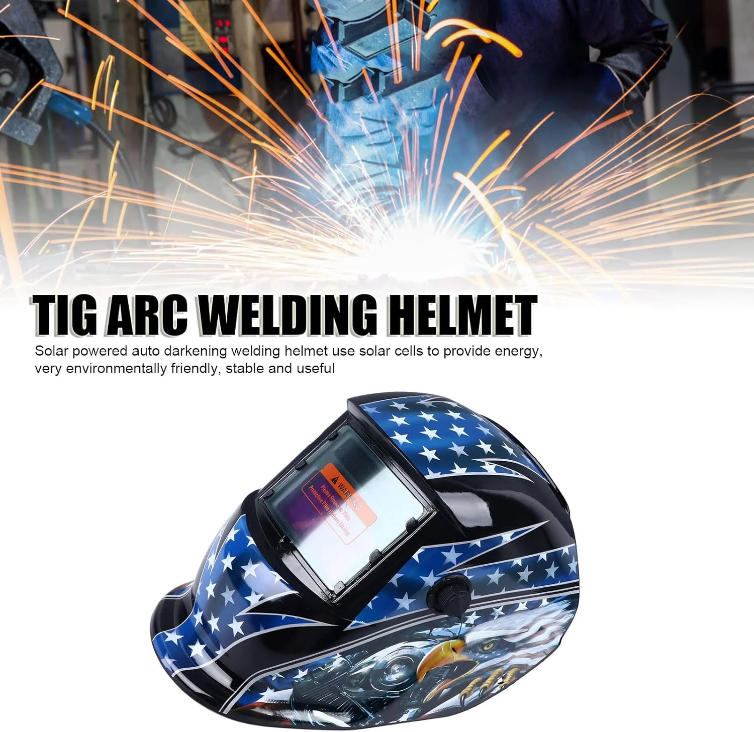 ماسک جوشکاری اتوماتیک BusoTh، کلاه ایمنی با محدوده سایه گسترده و انرژی خورشیدی برای جوشکاری MIG TIG Arc، دید بزرگ، تیرگی قابل تنظیم، با هدبند راحت، کاربردی و صرفه جویی در انرژی