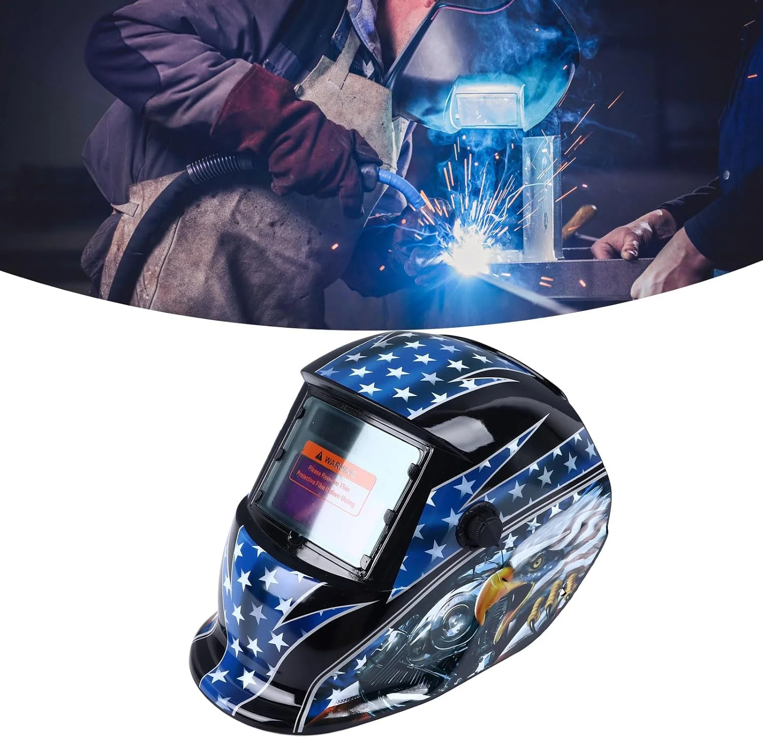 ماسک جوشکاری اتوماتیک BusoTh، کلاه ایمنی با محدوده سایه گسترده و انرژی خورشیدی برای جوشکاری MIG TIG Arc، دید بزرگ، تیرگی قابل تنظیم، با هدبند راحت، کاربردی و صرفه جویی در انرژی