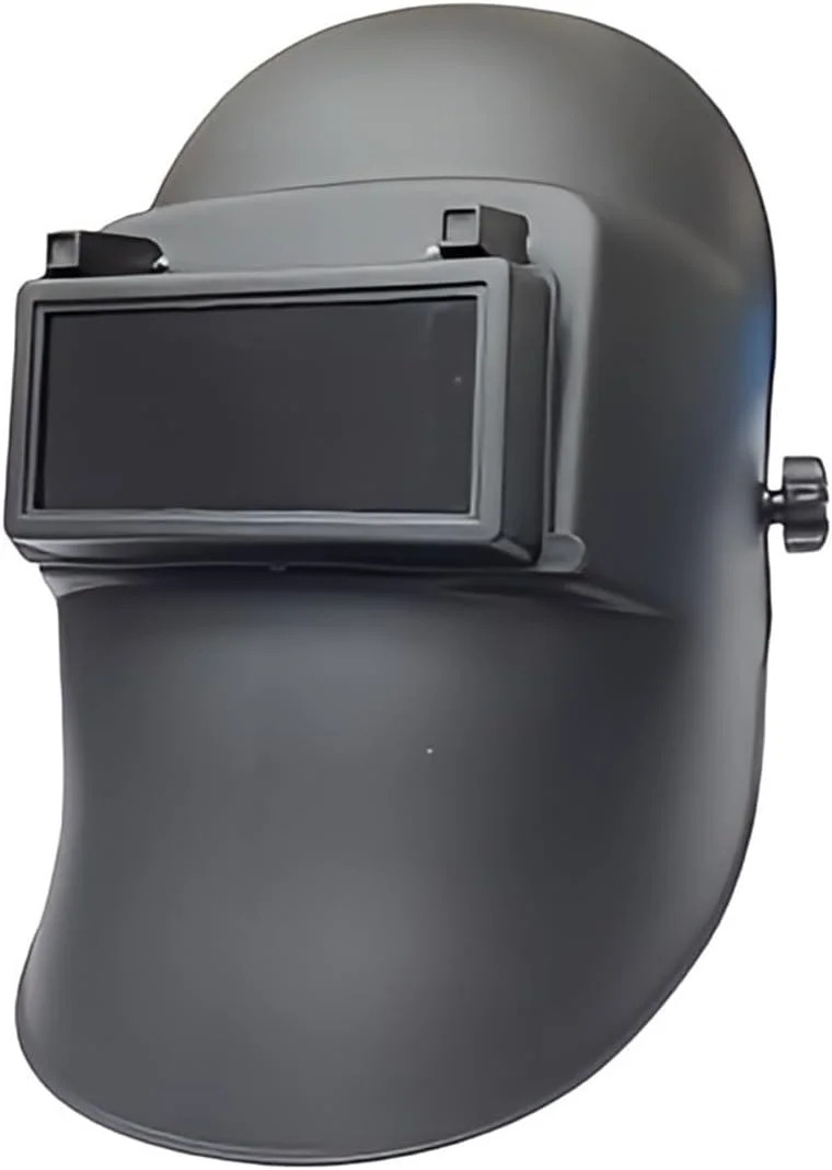 قصی تریدینگ - کلاه جوشکاری مشکی با محافظ صورت قابل تنظیم، نگهدارنده لنز جلویی بالابر، شیشه قابل تعویض و چرخ تنظیم زاویه برای محافظت بهینه از چشم