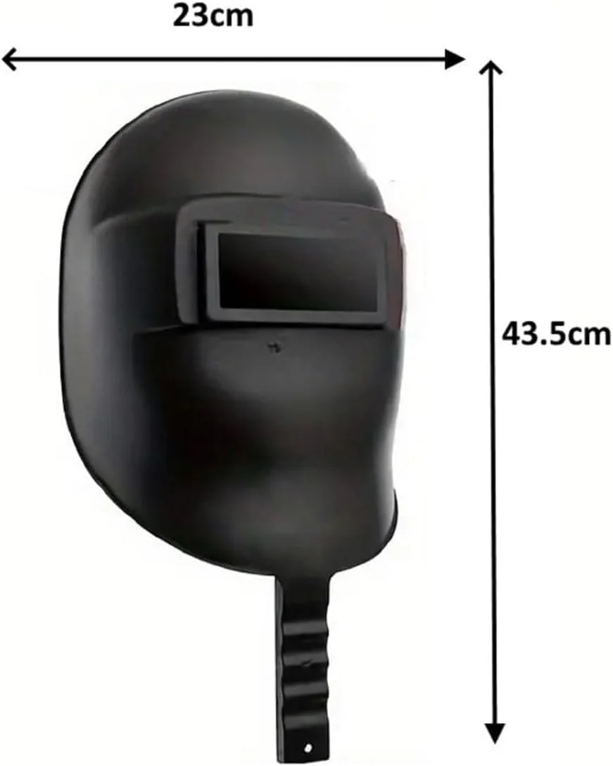 Qusai Trading - ماسک کلاه ایمنی جوشکاری صنعتی دستی برای محافظت از صورت و چشم، طراحی سبک و قابل تنظیم برای دمای بالا، مناسب برای جوشکاری، برش و سنگ زنی