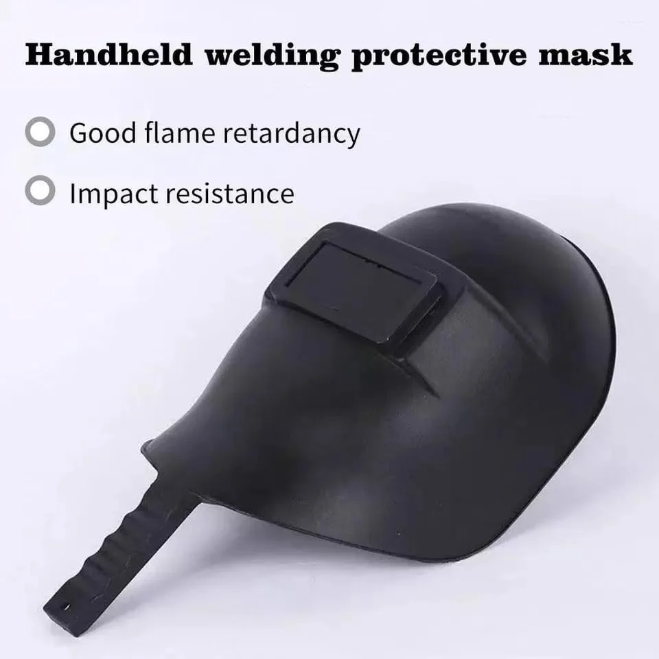 Qusai Trading - ماسک کلاه ایمنی جوشکاری صنعتی دستی برای محافظت از صورت و چشم، طراحی سبک و قابل تنظیم برای دمای بالا، مناسب برای جوشکاری، برش و سنگ زنی