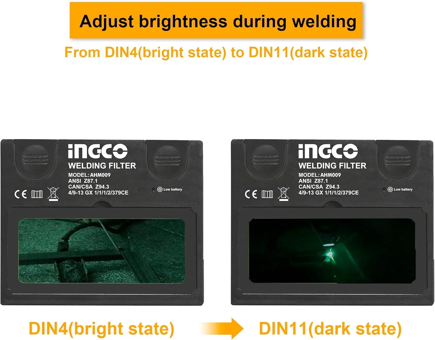 ماسک جوشکاری اتوماتیک اینکو مدل AHM009