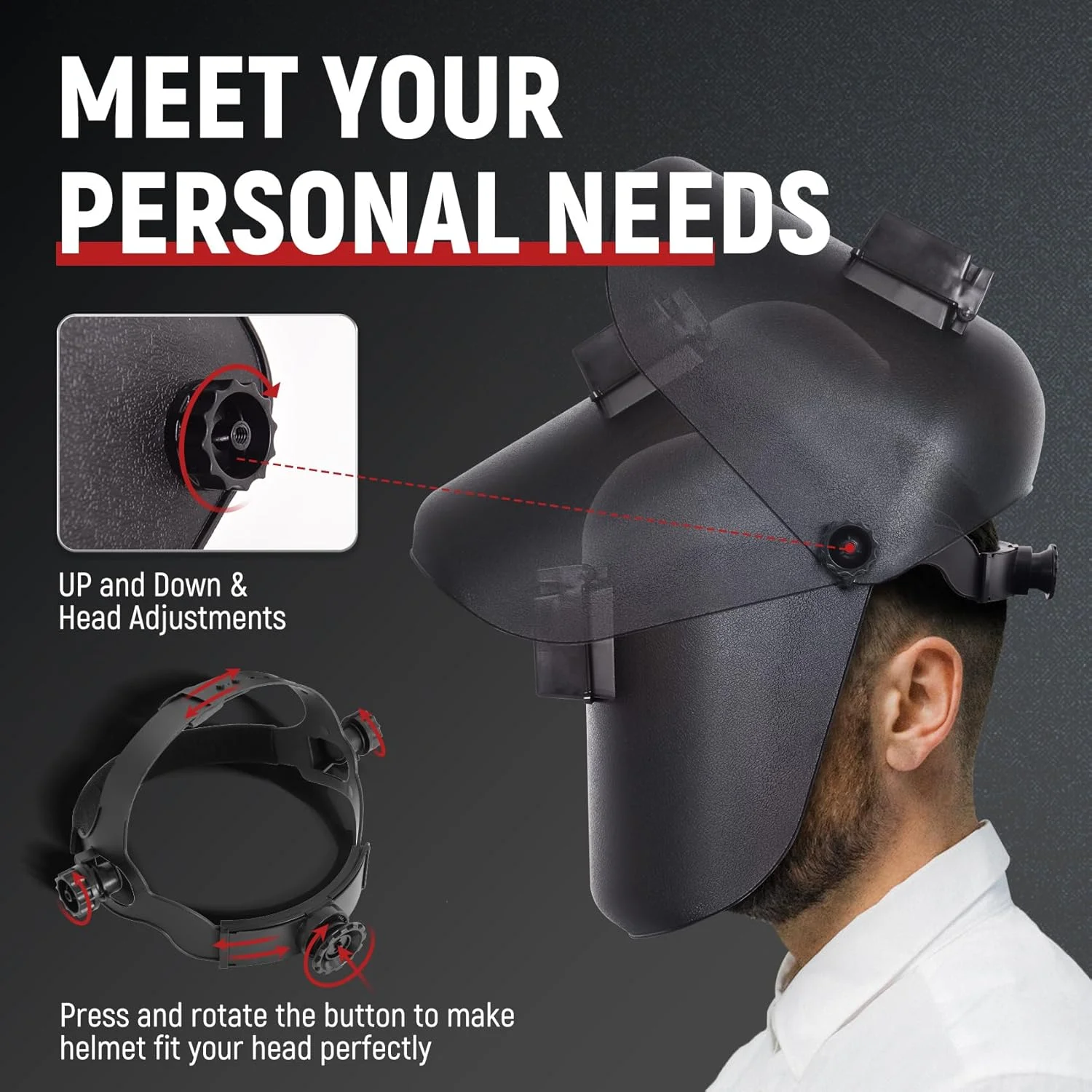 کلاه جوشکاری TOPDC با ابعاد 3.86"x1.61"، ماسک جوشکاری با قسمت جلویی متحرک و هدگیر قابل تنظیم، سایه 11