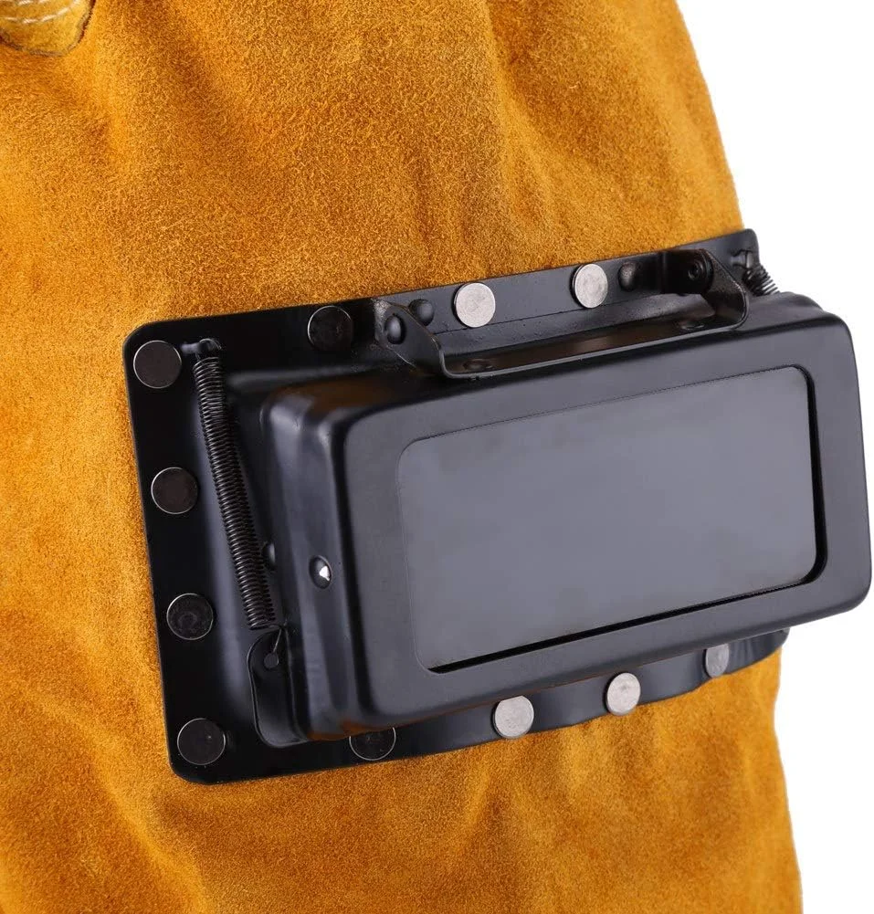 کلاه جوشکاری تیره شونده Eujgoov با لنز و ماسک جوشکاری چرمی برای کارگران جوشکاری