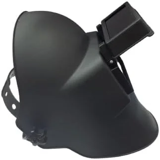 قصی تریدینگ - کلاه جوشکاری مشکی با محافظ صورت قابل تنظیم، نگهدارنده لنز جلویی بالابر، شیشه قابل تعویض و چرخ تنظیم زاویه برای محافظت بهینه از چشم