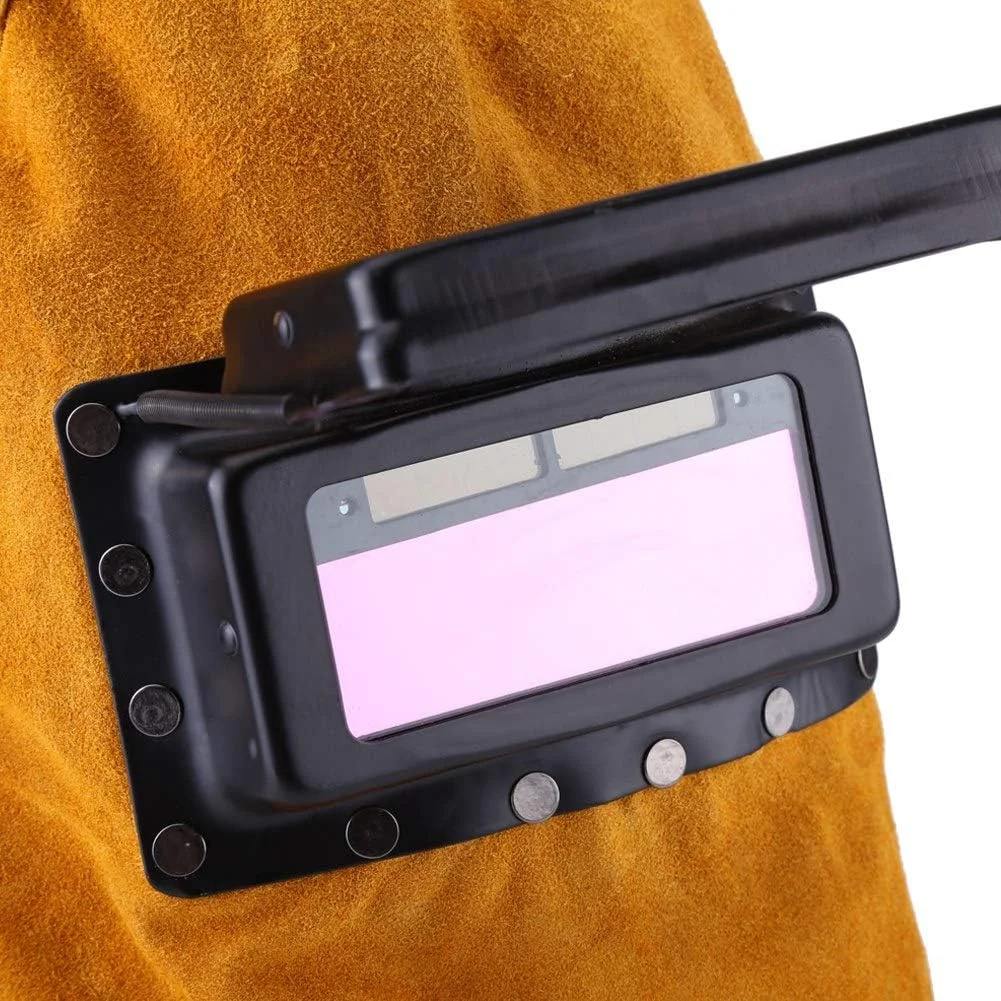 کلاه جوشکاری تیره شونده Eujgoov با لنز و ماسک جوشکاری چرمی برای کارگران جوشکاری