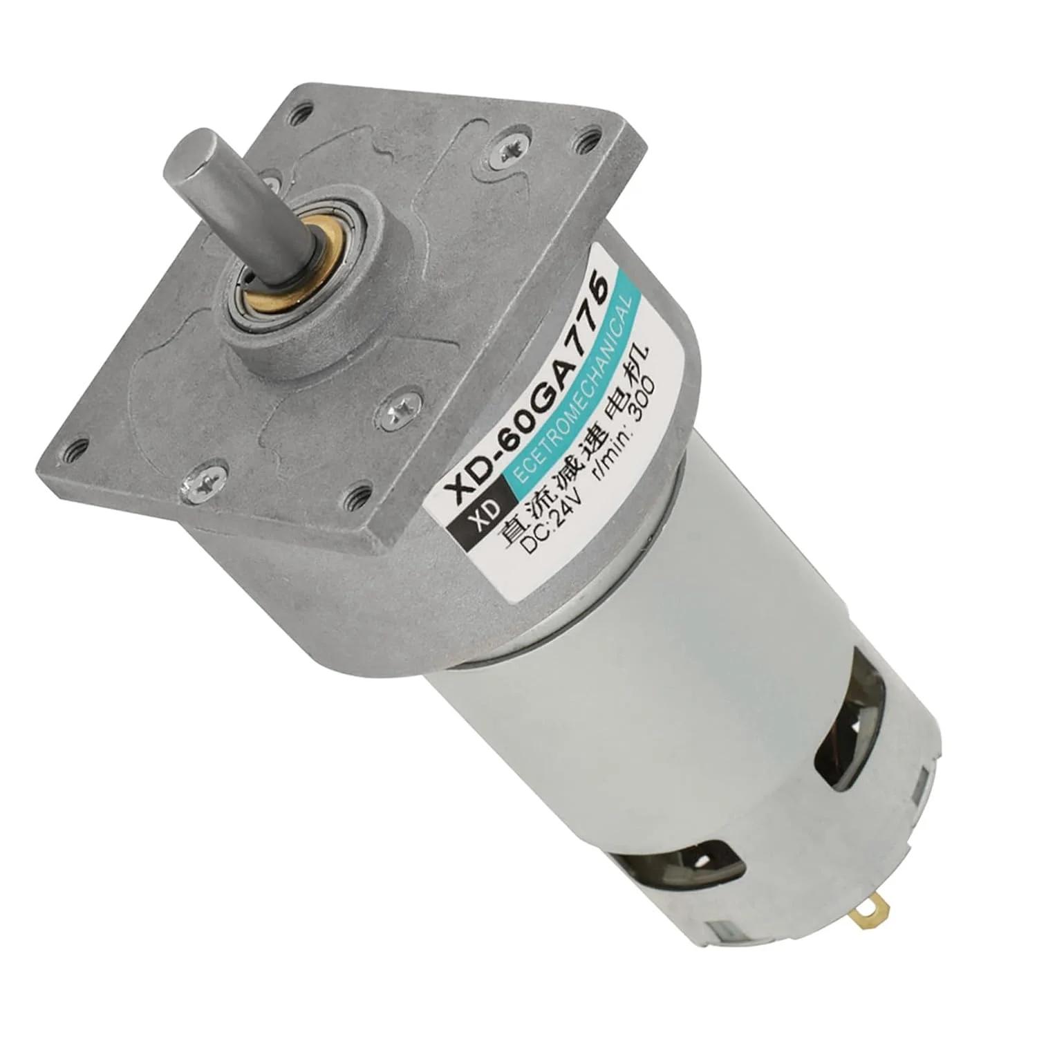 موتور گیربکس DC12V/24V 35W با گشتاور بالا، موتور کاهنده سرعت الکتریکی میکرو برای تجهیزات ایمنی اتوماسیون RC DIY (12V5 دور)