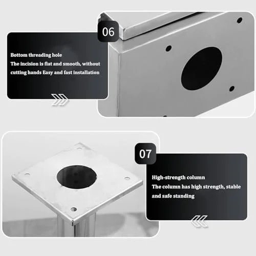 جعبه تقسیم استیل ضد زنگ بیرونی، جعبه اتصال برق ضد آب، جعبه محفظه تجهیزات الکتریکی جهانی با قفل های ایمنی و صفحات نصب (نقره ای - 500X400X200 میلی متر)