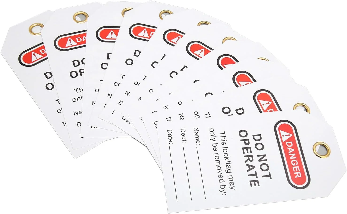 برچسب های قفل گذاری و برچسب گذاری، پلاستیک PVC، علامت ایمنی آب، تجهیزات هشدار صنعتی بادوام برای نیروگاه های برق، تاسیسات شیمیایی، 20 عدد، سفید