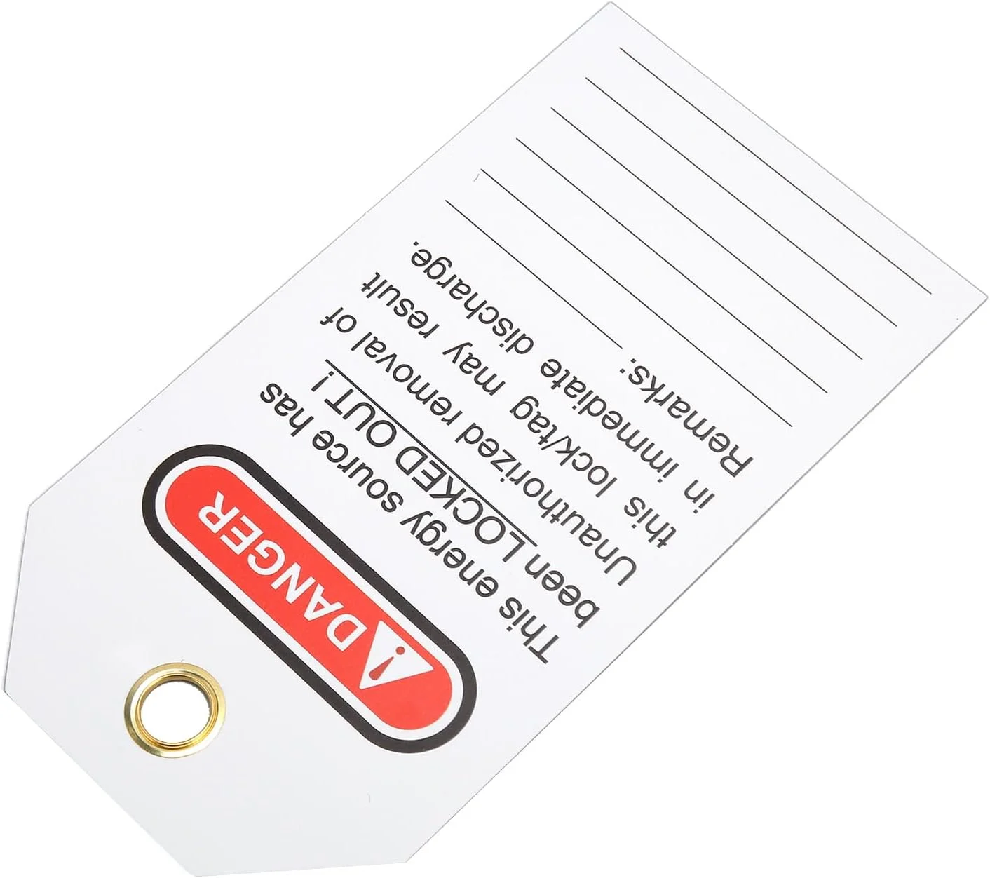 برچسب های قفل گذاری و برچسب گذاری، پلاستیک PVC، علامت ایمنی آب، تجهیزات هشدار صنعتی بادوام برای نیروگاه های برق، تاسیسات شیمیایی، 20 عدد، سفید