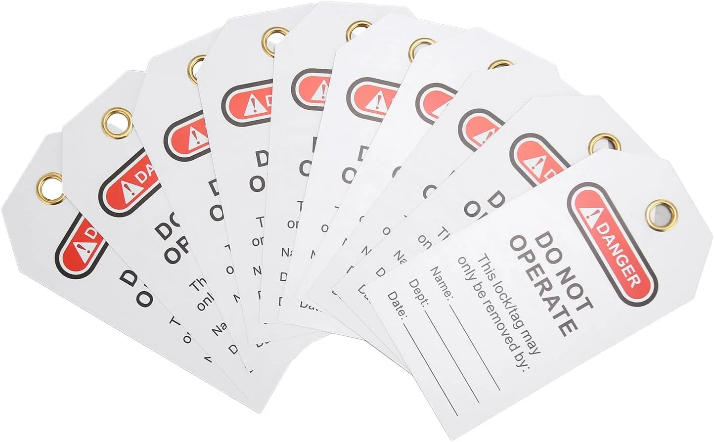 برچسب های قفل گذاری و برچسب گذاری، پلاستیک PVC، علامت ایمنی آب، تجهیزات هشدار صنعتی بادوام برای نیروگاه های برق، تاسیسات شیمیایی، 20 عدد، سفید