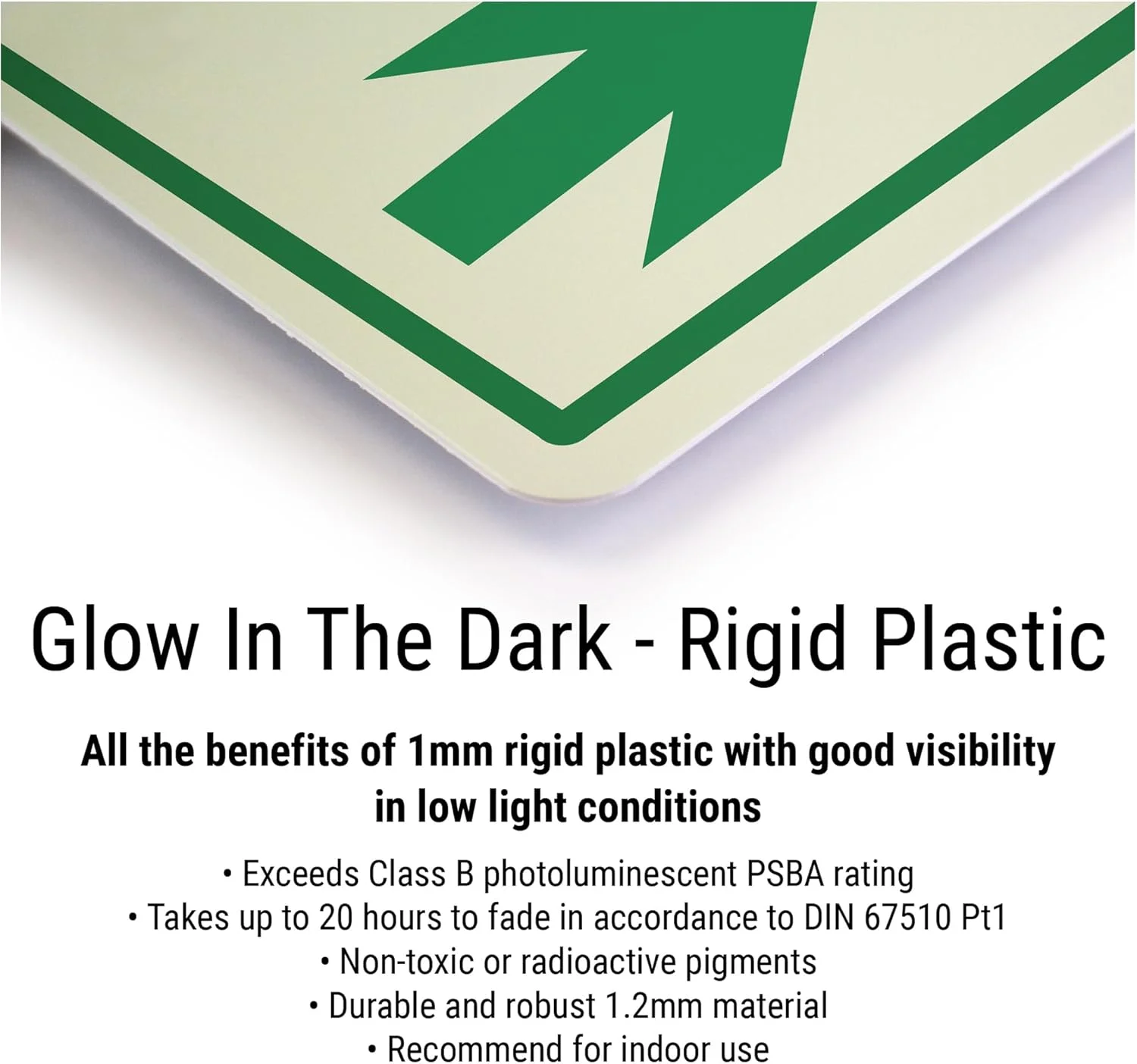 تابلو ایمنی خطر تجهیزات الکتریکی/ورود ممنوع - افقی 300x100 میلی متر - پلاستیک سخت 1 میلی متری شب تاب