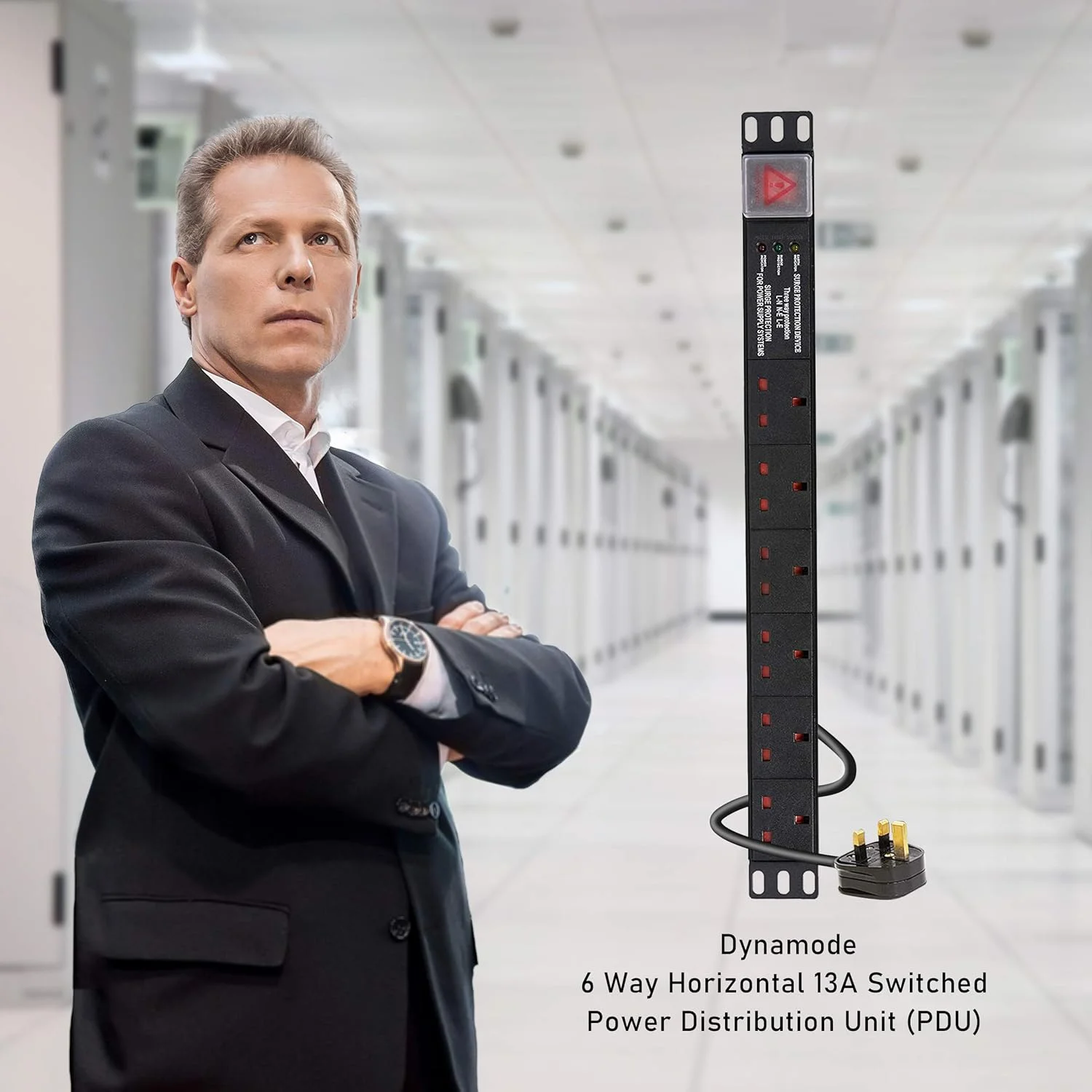 واحد توزیع برق 6 راهه افقی 13 آمپر سوئیچ دار Lms Data با پوشش سوئیچ، چند شاخه، ایستگاه شارژ برقی. ساخته شده از آلیاژ آلومینیوم با قابلیت نصب در رک و محافظ برق