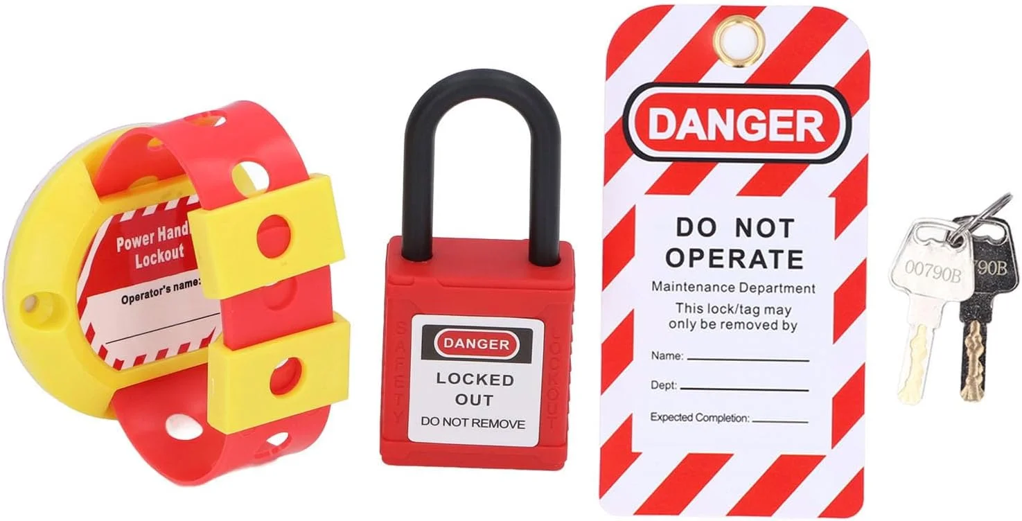 قفل دسته پنل الکتریکی Spacnana، کیت قفل ایمنی خود چسب با نصب آسان، مناسب برای نگهداری تجهیزات