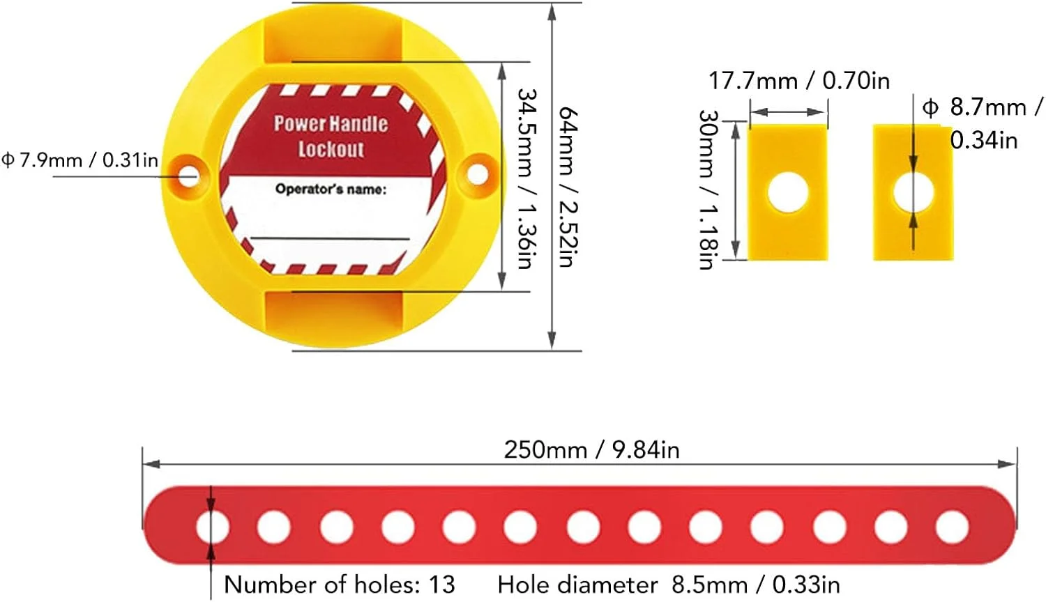 قفل دسته پنل الکتریکی Spacnana، کیت قفل ایمنی خود چسب با نصب آسان، مناسب برای نگهداری تجهیزات قفل دسته پنل الکتریکی Spacnana، کیت قفل ایمنی خود چسب با نصب آسان، مناسب برای نگهداری تجهیزات
