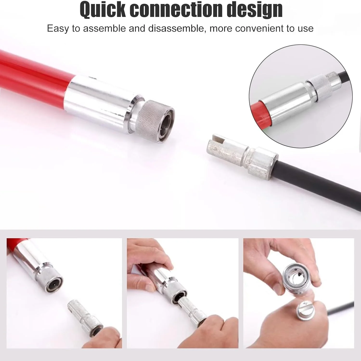 قلاب نجات اضطراری شوک الکتریکی Wzmazingly، ابزار برقی قابل حمل، تجهیزات محافظتی عایق ولتاژ بالا برای ایمنی الکتریکی (قرمز، 150 سانتی متر)