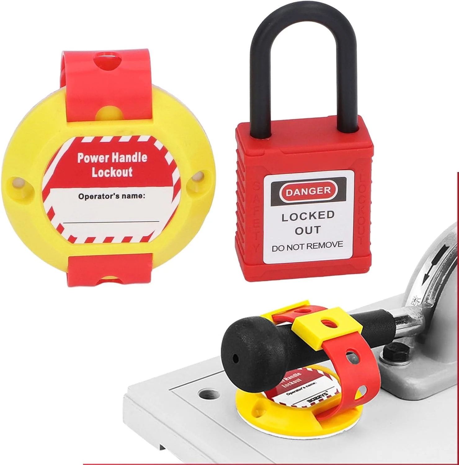 قفل دسته پنل الکتریکی Spacnana، کیت قفل ایمنی خود چسب با نصب آسان، مناسب برای نگهداری تجهیزات قفل دسته پنل الکتریکی Spacnana، کیت قفل ایمنی خود چسب با نصب آسان، مناسب برای نگهداری تجهیزات