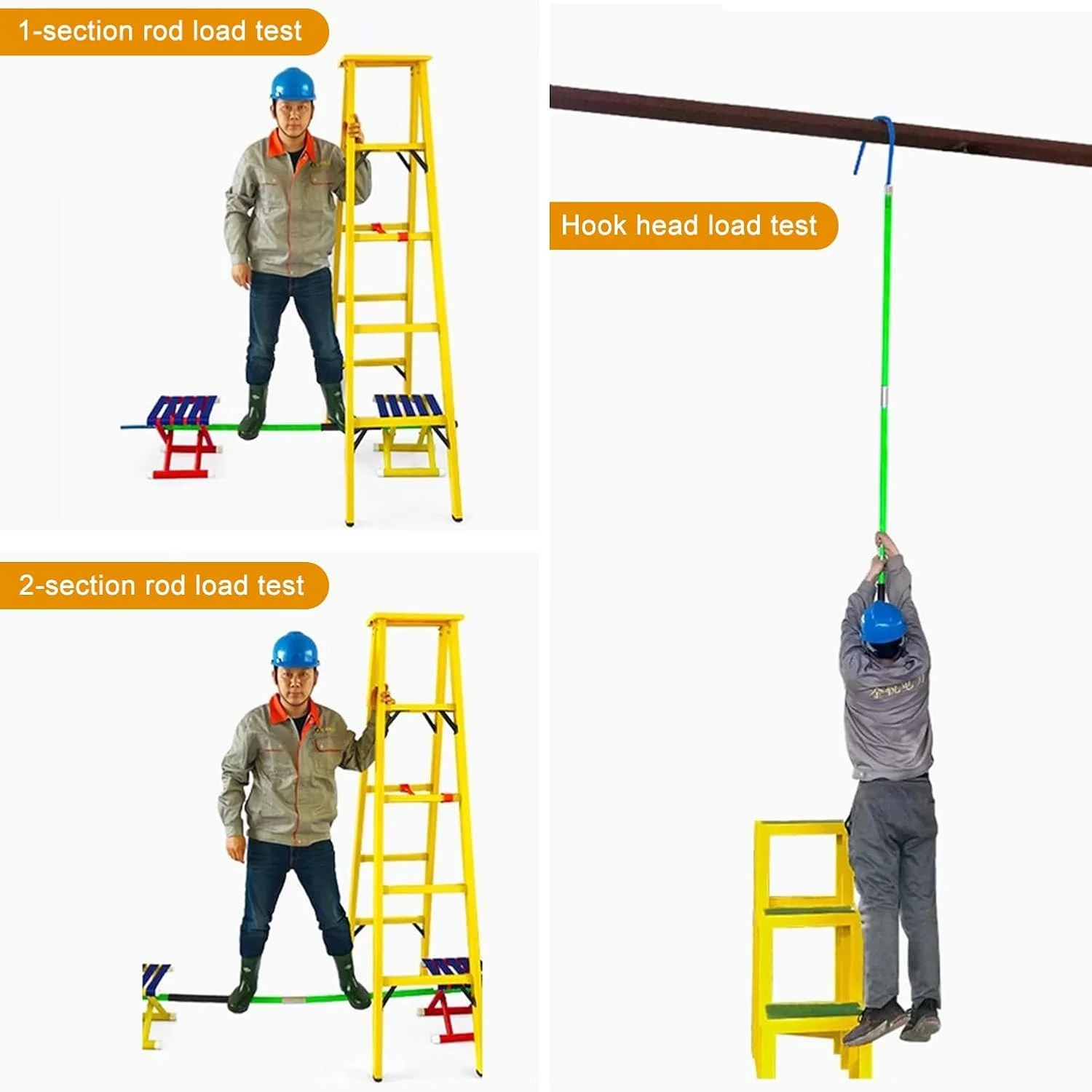 قلاب نجات اضطراری شوک الکتریکی Wzmazingly، ابزار برقی قابل حمل، تجهیزات محافظتی عایق ولتاژ بالا برای ایمنی الکتریکی (قرمز، 150 سانتی متر)