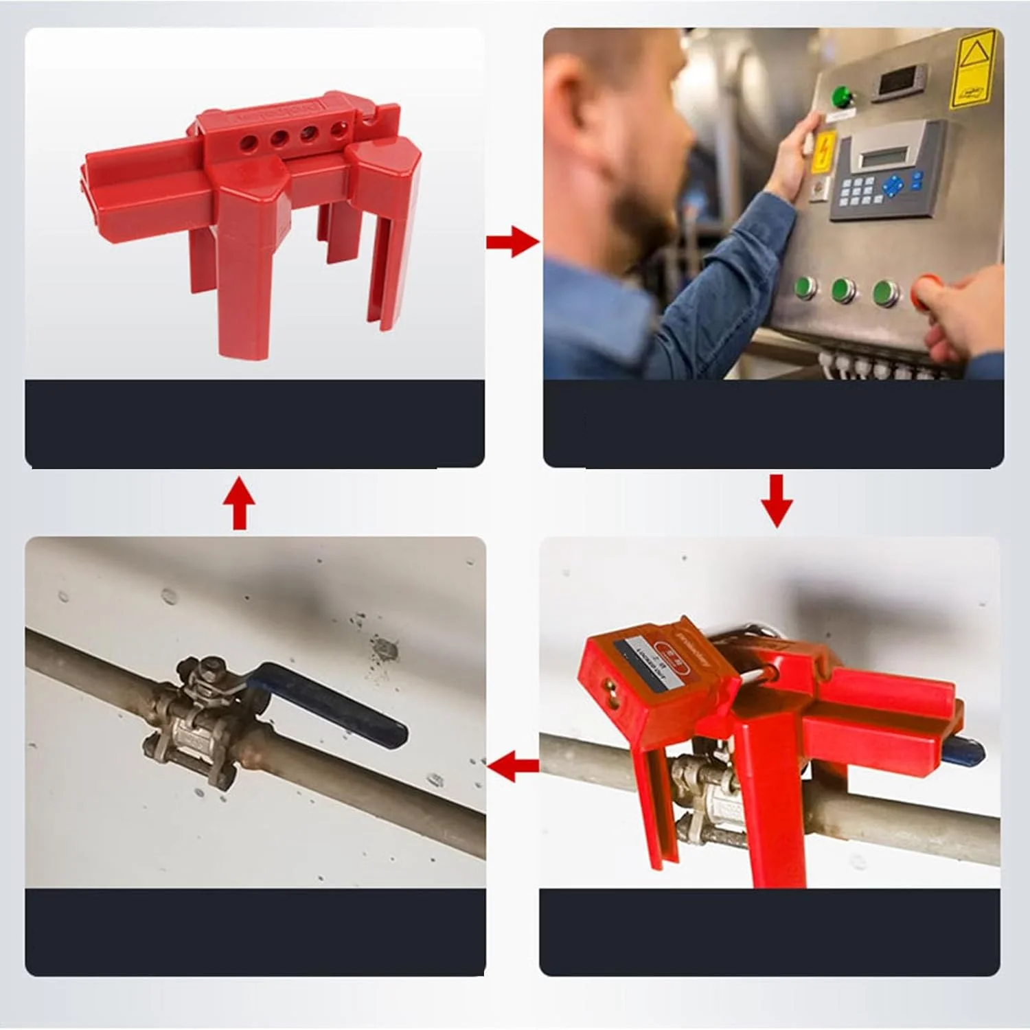 کیت قفل گذاری و برچسب گذاری Gearwell، قفل های ایمنی الکتریکی، مجموعه قفل ایمنی صنعتی، کیت ترکیبی 47 قطعه ای، دستگاه قفل کننده تجهیزات برای ایمنی محل کار