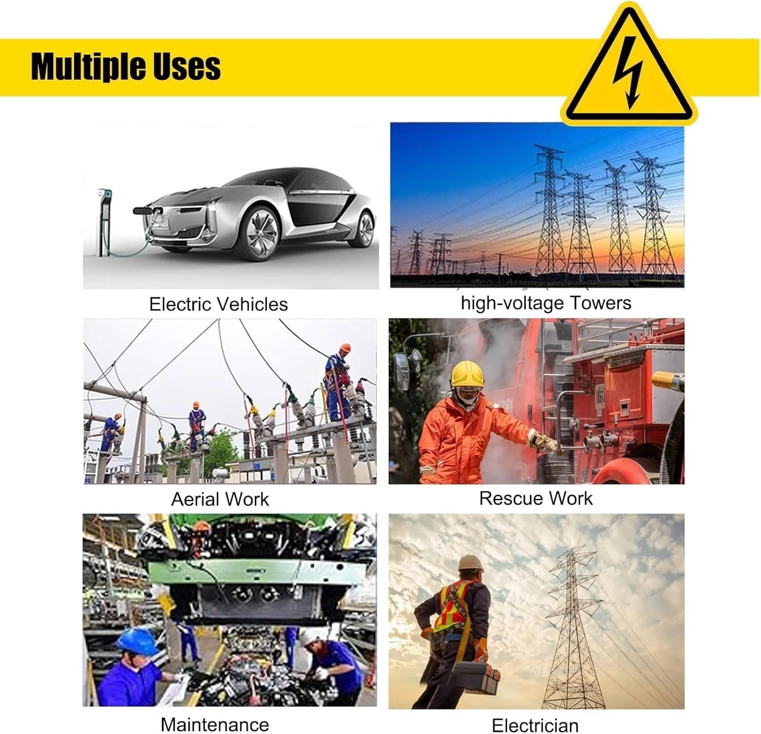 قلاب نجات اضطراری شوک الکتریکی Wzmazingly، ابزار برقی قابل حمل، تجهیزات محافظتی عایق ولتاژ بالا برای ایمنی الکتریکی (قرمز، 150 سانتی متر)