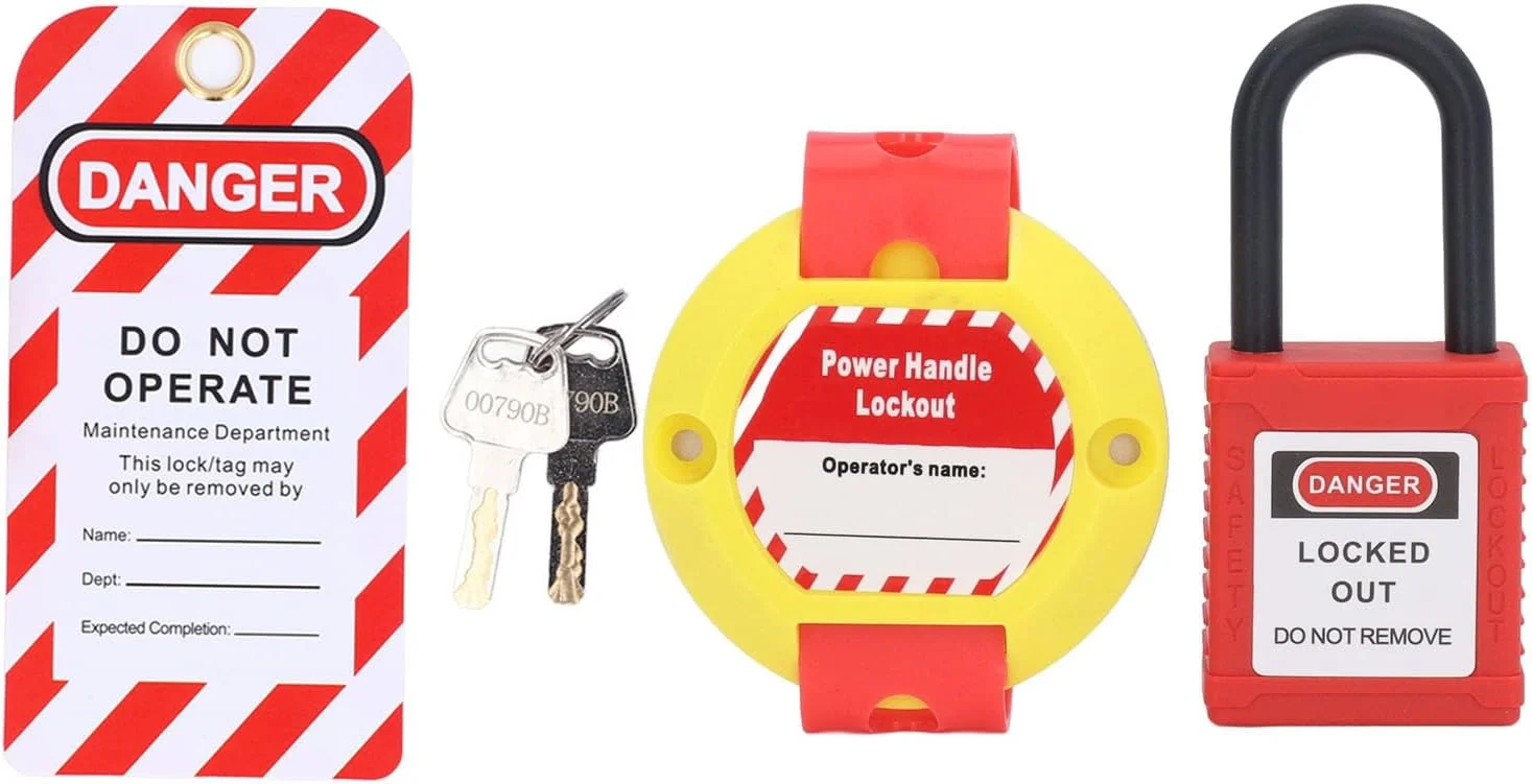 قفل دسته پنل الکتریکی Spacnana، کیت قفل ایمنی خود چسب با نصب آسان، مناسب برای نگهداری تجهیزات قفل دسته پنل الکتریکی Spacnana، کیت قفل ایمنی خود چسب با نصب آسان، مناسب برای نگهداری تجهیزات