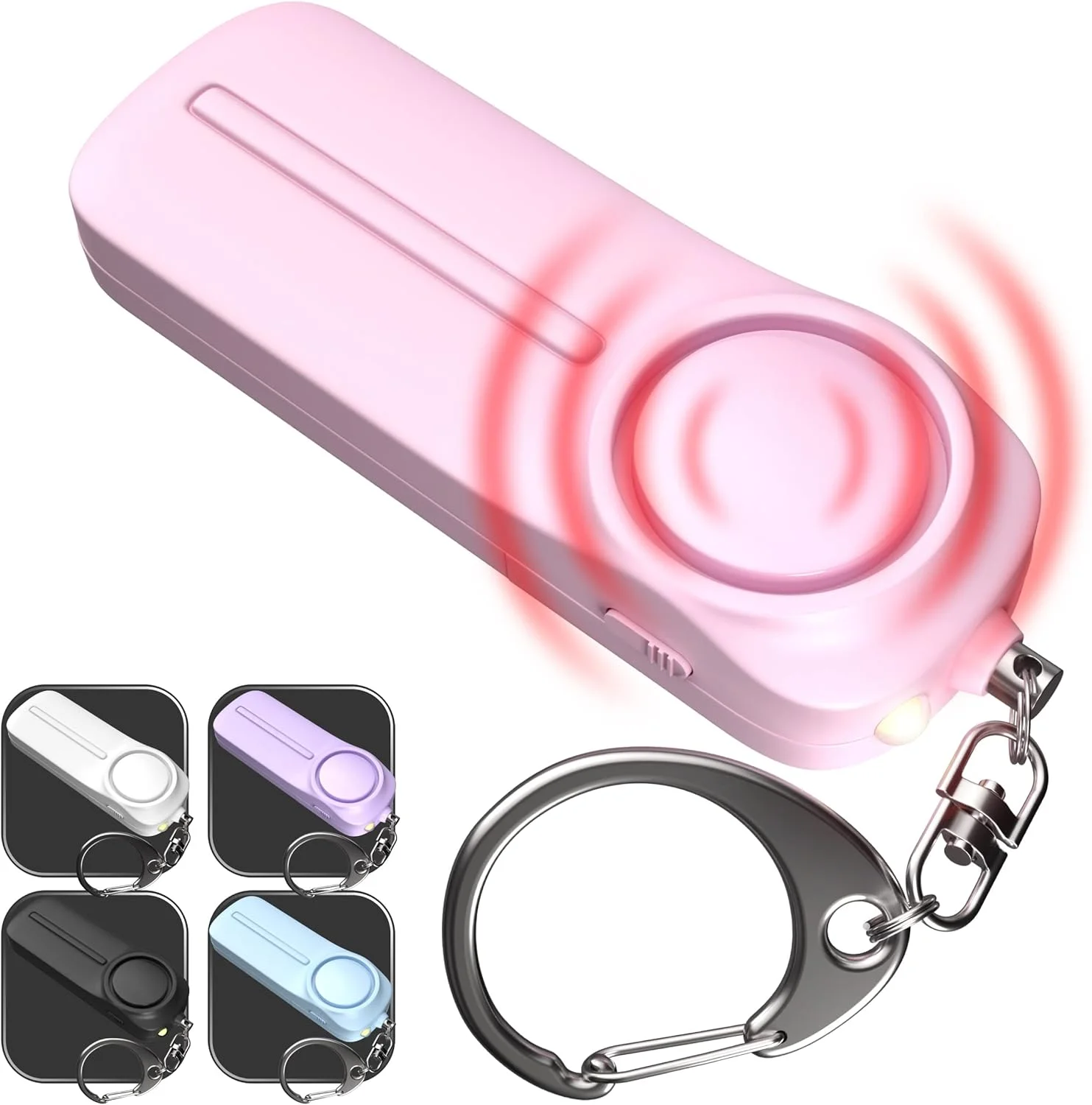 ELECDON Personal Alarm, Personal Safety Panic Alarm Keychain, Emergency Self Defence, 130 dB Loud Siren Protection Device with LED Light, Simple Operation Reusable for Women Kids Elders