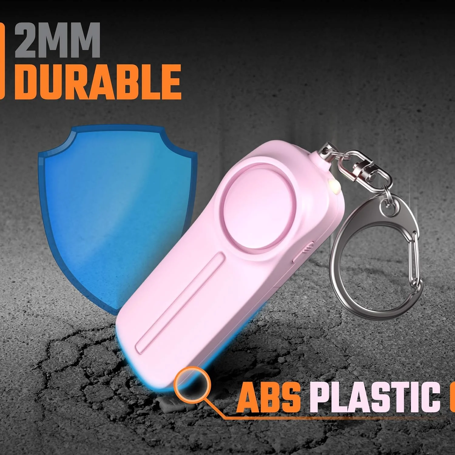 ELECDON Personal Alarm, Personal Safety Panic Alarm Keychain, Emergency Self Defence, 130 dB Loud Siren Protection Device with LED Light, Simple Operation Reusable for Women Kids Elders