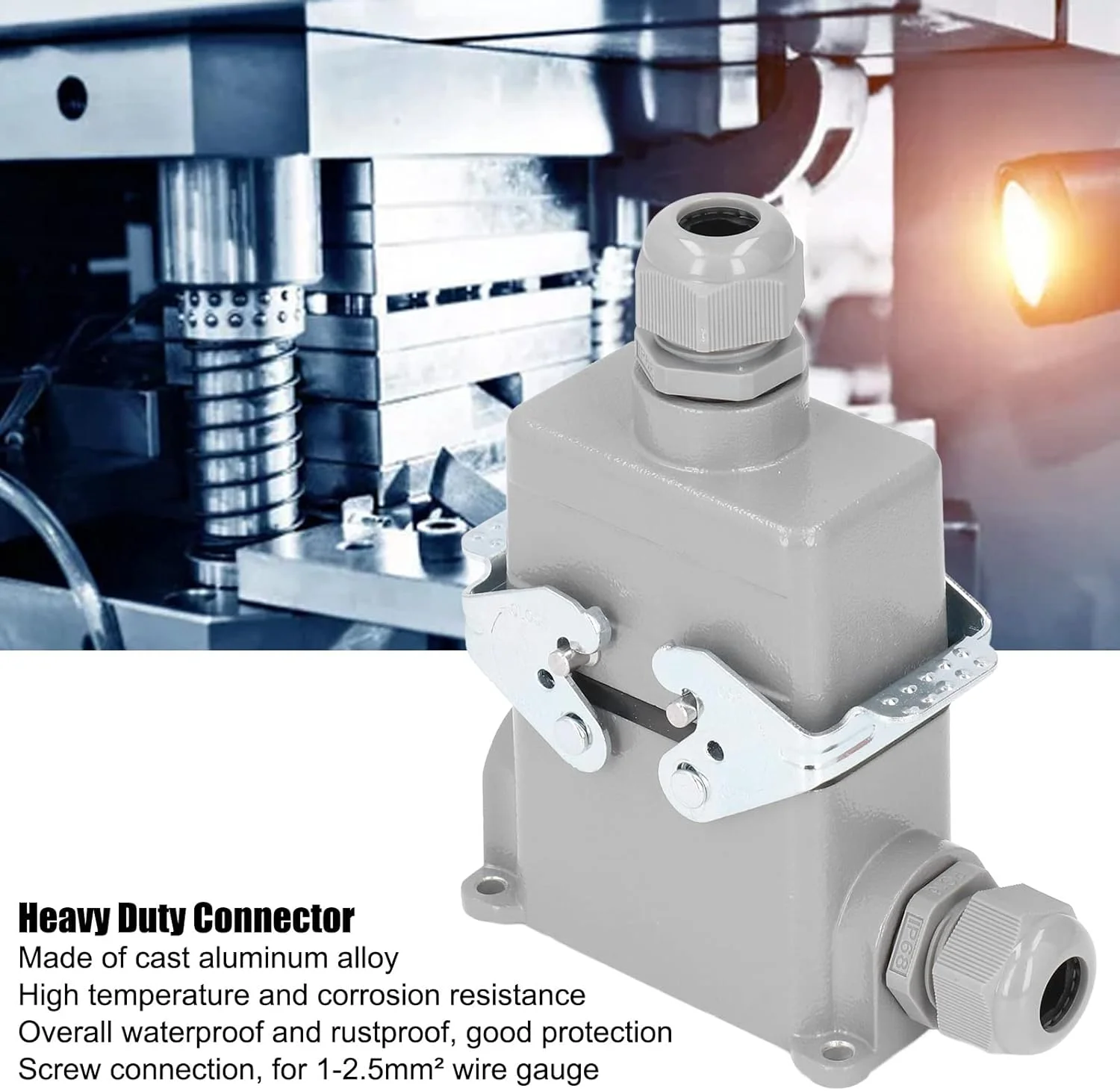 اتصال دهنده سنگین Gearwell، دوشاخه مستطیلی 16 آمپر 500 ولت، اتصال دهنده الکتریکی صنعتی برای سیستم های سیم کشی تجهیزات مکانیکی