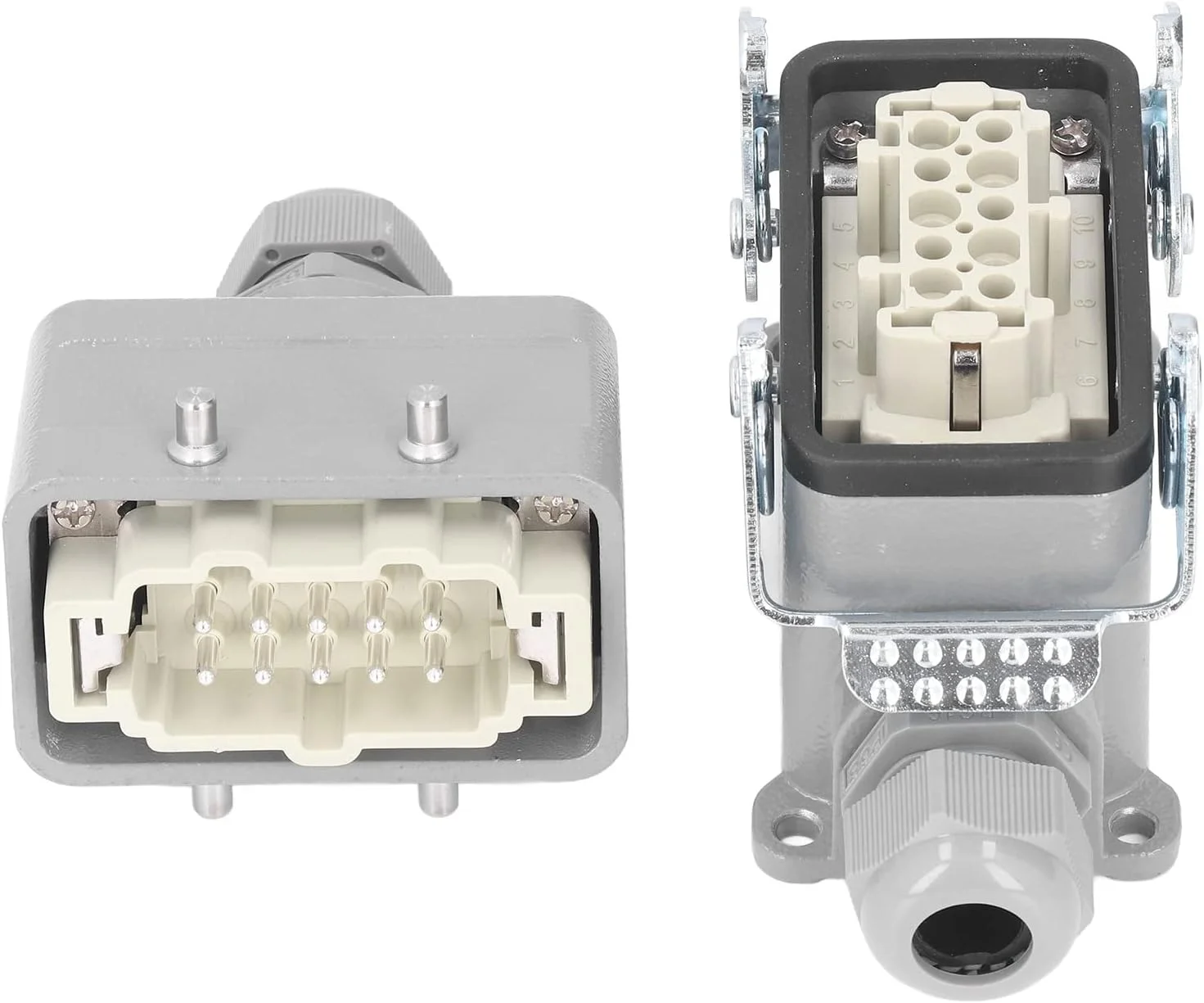 اتصال دهنده سنگین Gearwell، دوشاخه مستطیلی 16 آمپر 500 ولت، اتصال دهنده الکتریکی صنعتی برای سیستم های سیم کشی تجهیزات مکانیکی