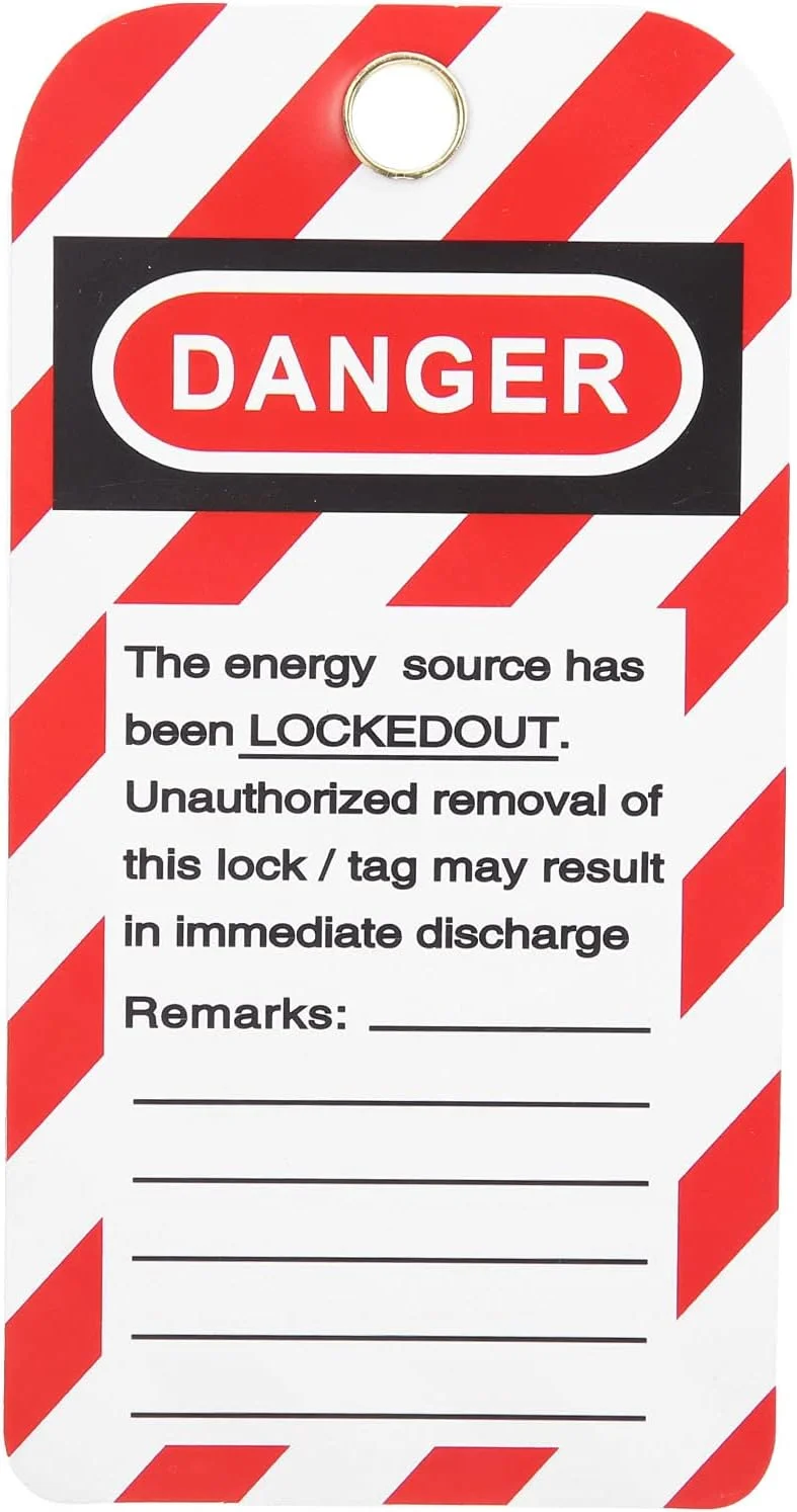 برچسب هشدار ایمنی قفل صنعتی Tihebeyan PVC 10 عددی برای زغال سنگ