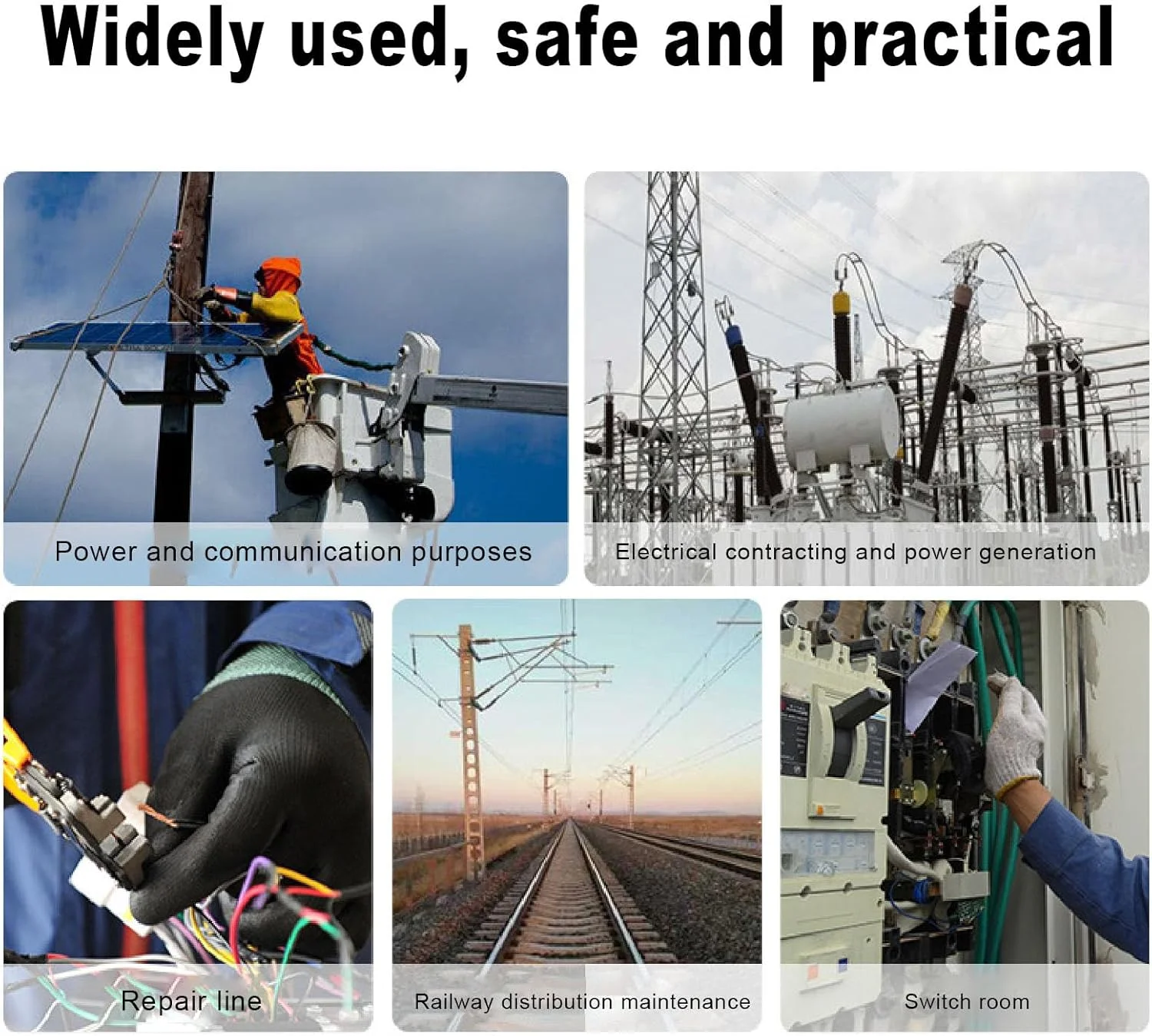 دستکش های عایق الکتریکی، دستکش های لاستیکی ضد لغزش برقکار، دستکش های لاستیکی عایق برقکار خطوط انتقال نیرو، دستکش های کار محافظ ایمنی در برابر شوک الکتریکی