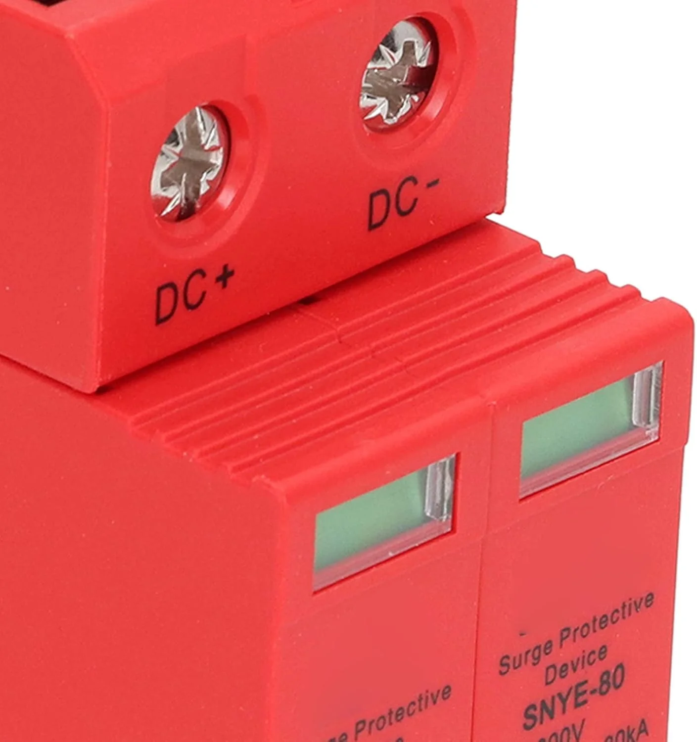 دستگاه برقگیر ولتاژ 80KA DC 1000V، دستگاه محافظت از موج سریع پاسخ، محافظ برق خانگی دستگاه قطع کننده حفاظت از موج ریلی Din برای تجهیزات الکتریکی (2P)