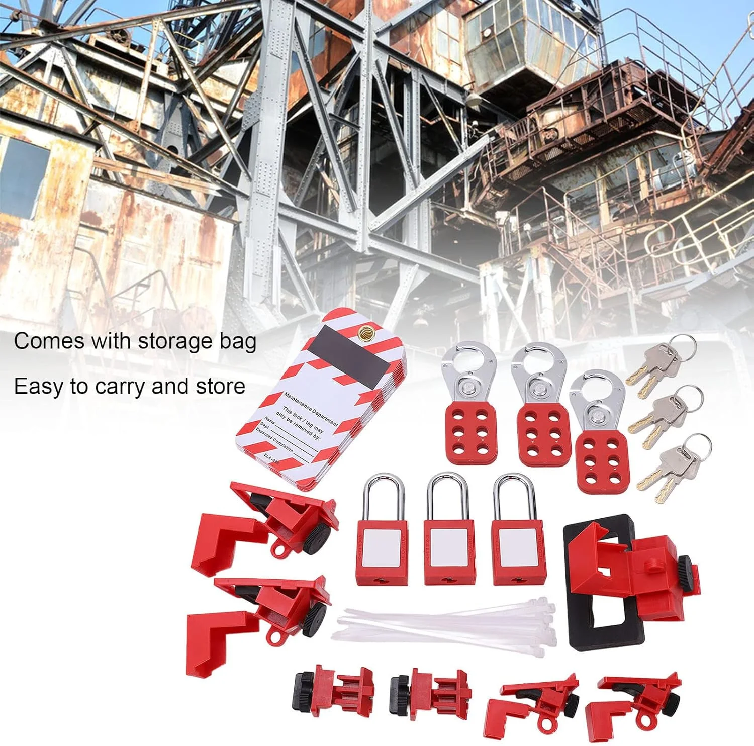 جعبه ابزار قفل گذاری و برچسب گذاری الکتریکی gernie، دستگاه قفل گذاری الکتریکی Loto با بست قفل، قفل قطع کننده مدار، برچسب های Loto، قفل ایمنی، بست کمربندی و کیف نگهداری، برای قفل گذاری ایمن الکتریکی جعبه ابزار قفل گذاری و برچسب گذاری الکتریکی gernie، دستگاه قفل گذاری الکتریکی Loto با بست قفل، قفل قطع کننده مدار، برچسب های Loto، قفل ایمنی، بست کمربندی و کیف نگهداری، برای قفل گذاری ایمن الکتریکی