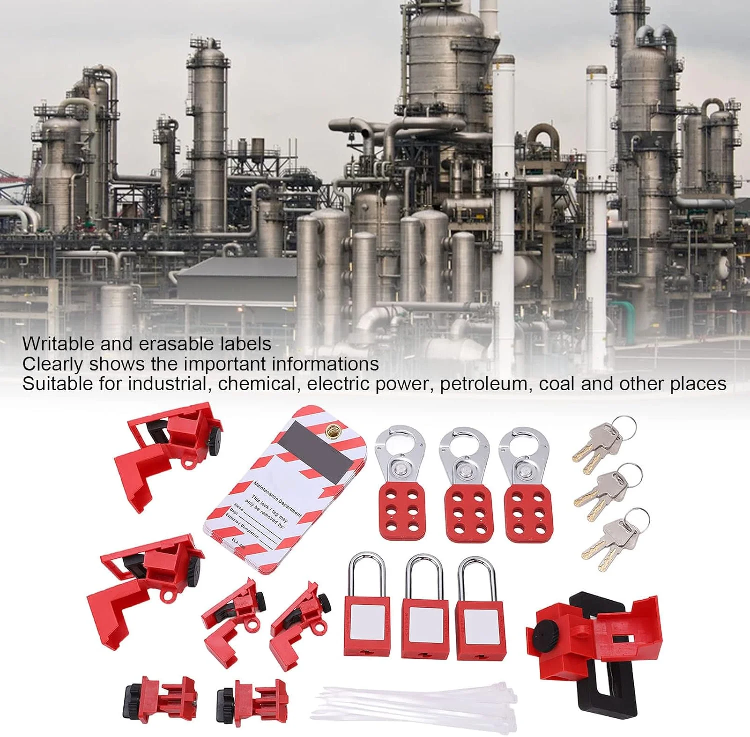 جعبه ابزار قفل گذاری و برچسب گذاری الکتریکی gernie، دستگاه قفل گذاری الکتریکی Loto با بست قفل، قفل قطع کننده مدار، برچسب های Loto، قفل ایمنی، بست کمربندی و کیف نگهداری، برای قفل گذاری ایمن الکتریکی جعبه ابزار قفل گذاری و برچسب گذاری الکتریکی gernie، دستگاه قفل گذاری الکتریکی Loto با بست قفل، قفل قطع کننده مدار، برچسب های Loto، قفل ایمنی، بست کمربندی و کیف نگهداری، برای قفل گذاری ایمن الکتریکی