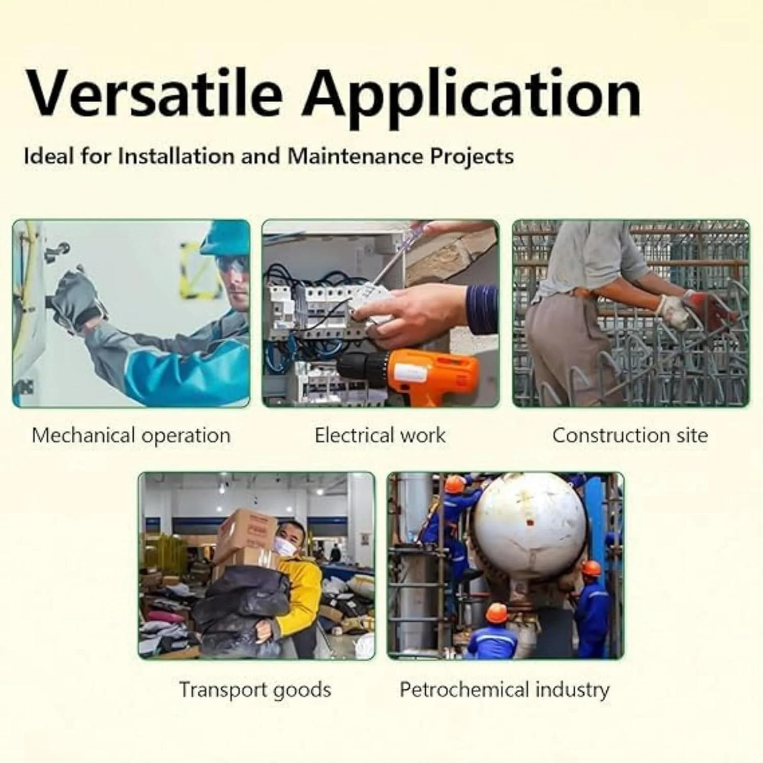 دستکش های عایق برق برای برقکاران، مقاومت 400 ولت در برابر ولتاژ بالا، دستکش های کار لاستیکی مقاوم در برابر شعله با طراحی ضد لغزش، محافظت در برابر شوک و برش، هدیه ایده آل برقی برای مردان