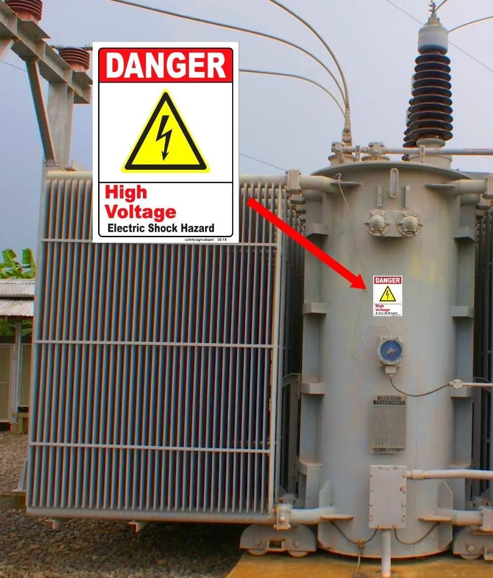 برچسب های خطر برق گرفتگی/ ولتاژ بالا Safety Supply Mart، 15.24 سانتی متر در 10.16 سانتی متر، بسته 3 عددی - برای علائم خطر برق محافظت شده در برابر اشعه ماوراء بنفش در داخل/ خارج از منزل