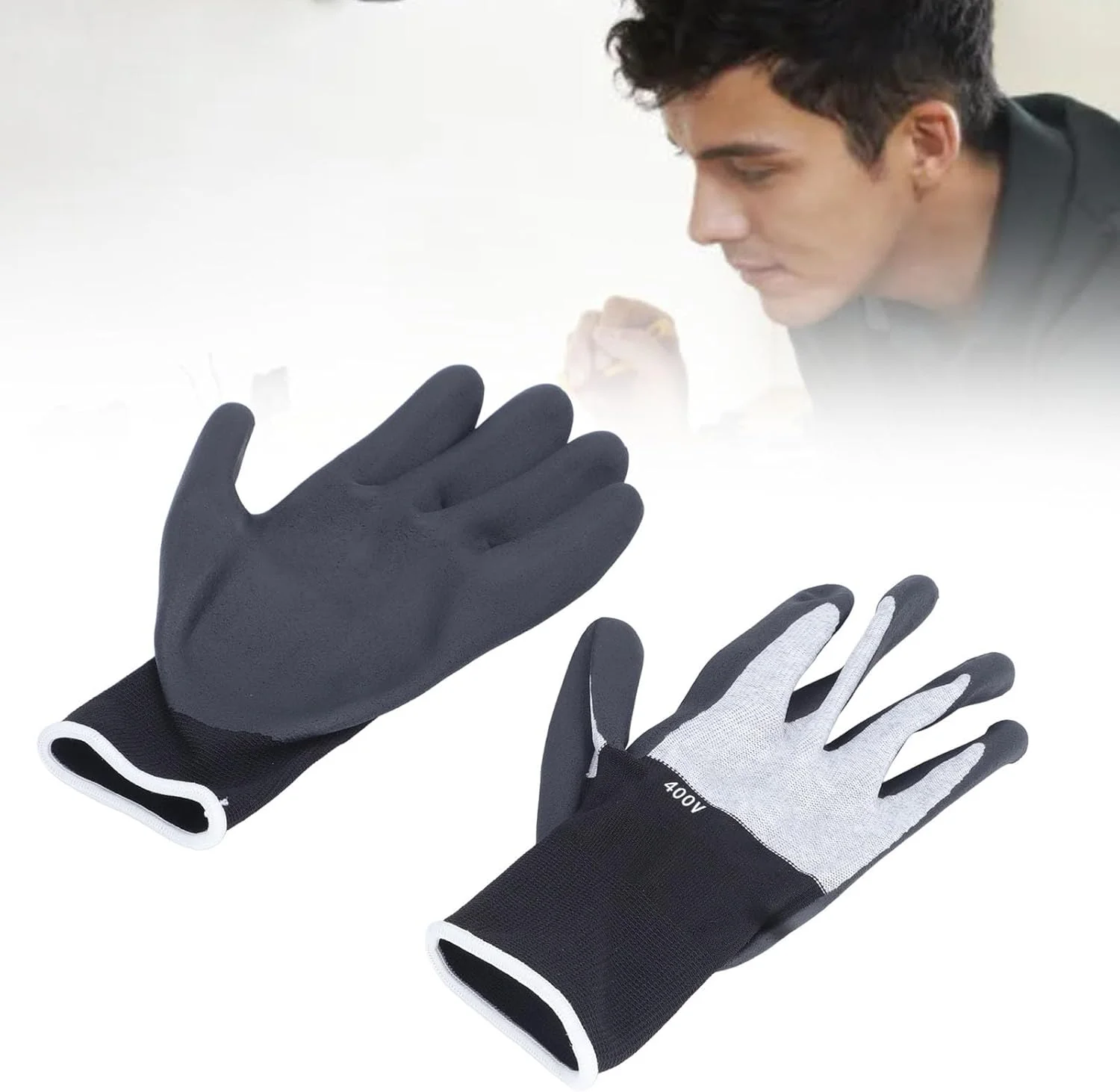 دستکش عایق برق، دستکش ایمنی لاستیکی مقاوم در برابر ولتاژ بالا 400 ولت با بافت ضد لغزش، دستکش های عایق مقاوم در برابر شعله برای برقکار دستکش عایق برق، دستکش ایمنی لاستیکی مقاوم در برابر ولتاژ بالا 400 ولت با بافت ضد لغزش، دستکش های عایق مقاوم در برابر شعله برای برقکار