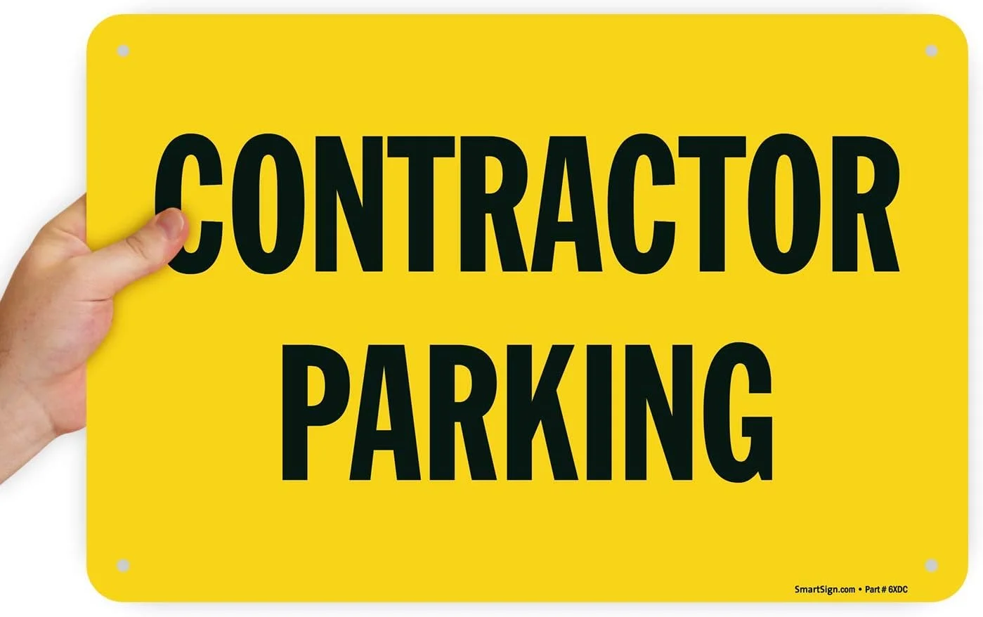 تابلو "پارکینگ پیمانکار" SmartSign، علامت منطقه ساخت و ساز | آلومینیومی 30x45 سانتی متر