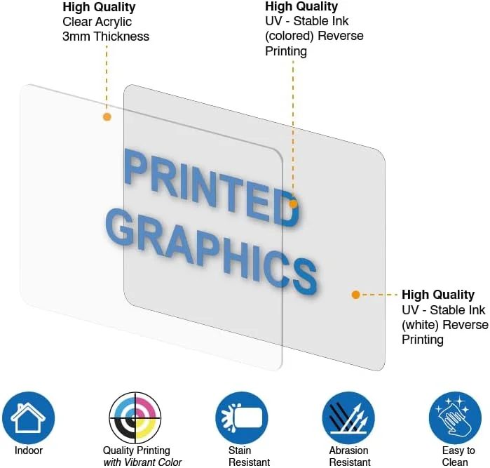 تابلو اعلانات جی - "ایمنی کار با خیال راحت" - تابلوی فکر OSHA - اکریلیک - زیرلایه PRT - نصب نواری
