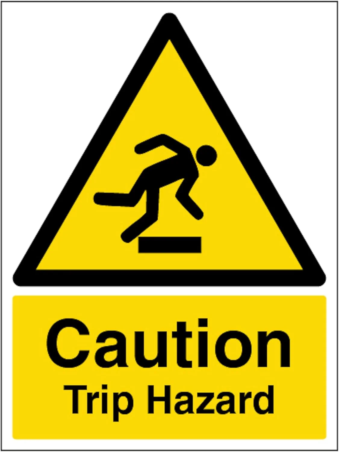 تابلو ایمنی احتیاط خطر لغزش - عمودی 200 x 300 میلی متر - پلاستیک سخت 2 میلی متری