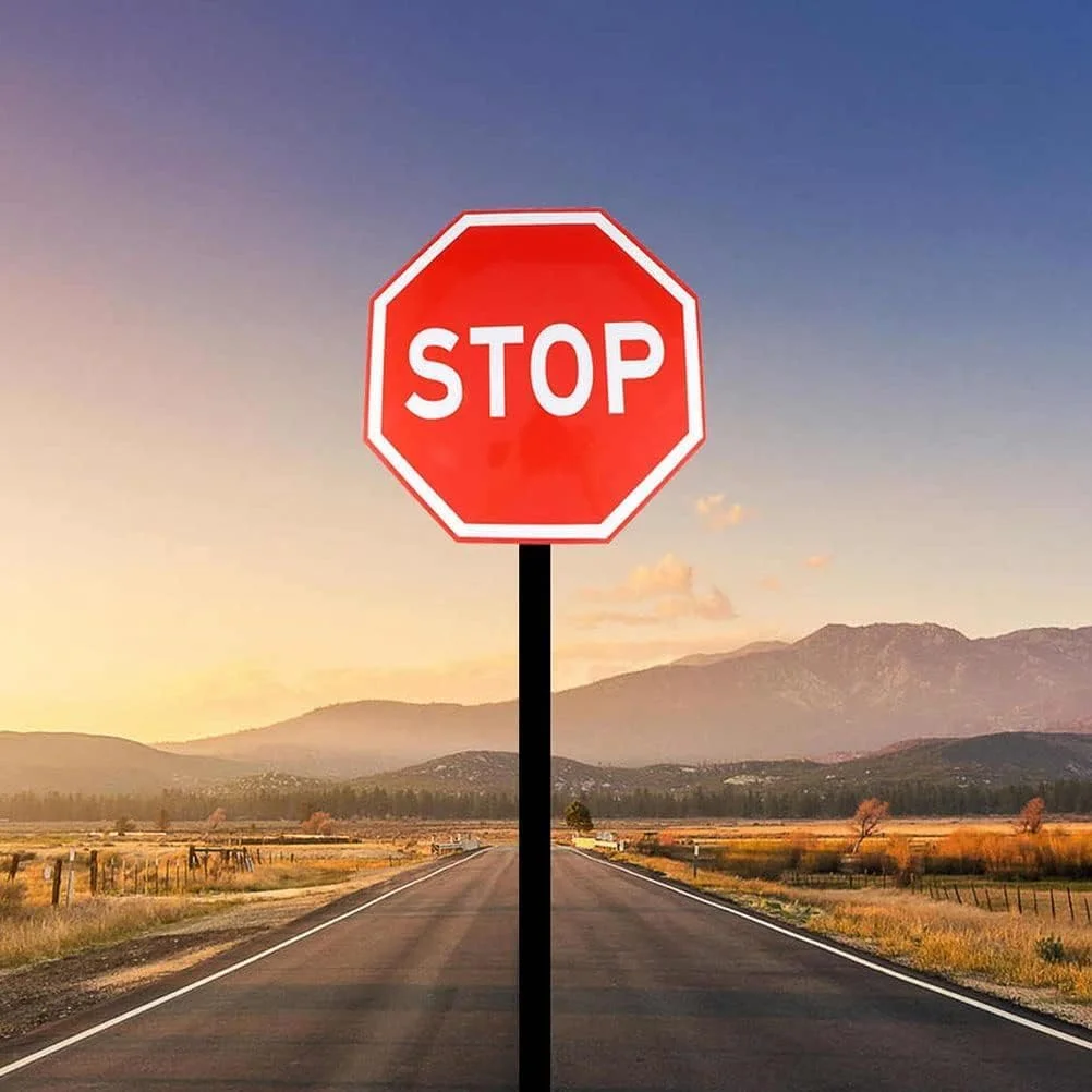 5 عدد تابلوی راهنمایی و رانندگی، تابلوی بازتابنده مفید، تابلوی هشدار توقف ممتاز